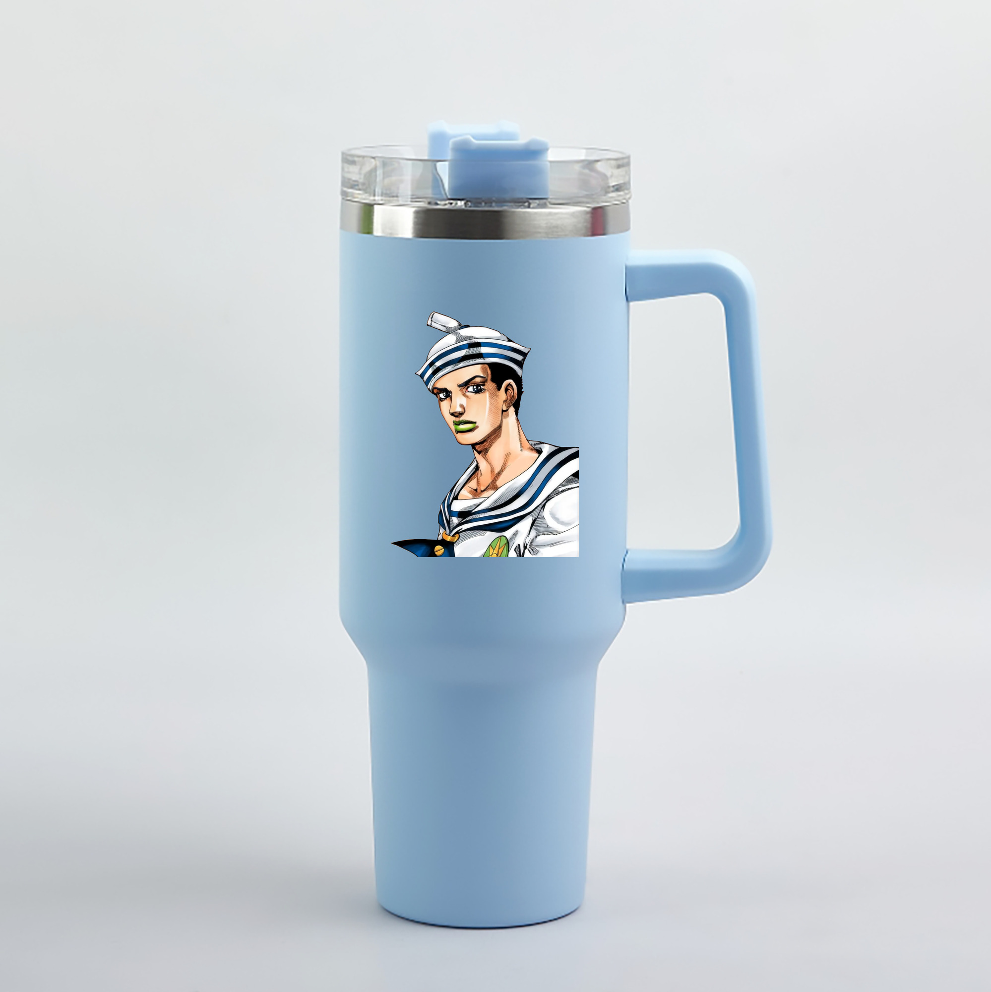 （画像用） ジョジョの奇妙な冒険 東方定助 JoJo's Bizarre Adventure Higashikata Josuke 1200mL車用タンブラー（カラープリント）