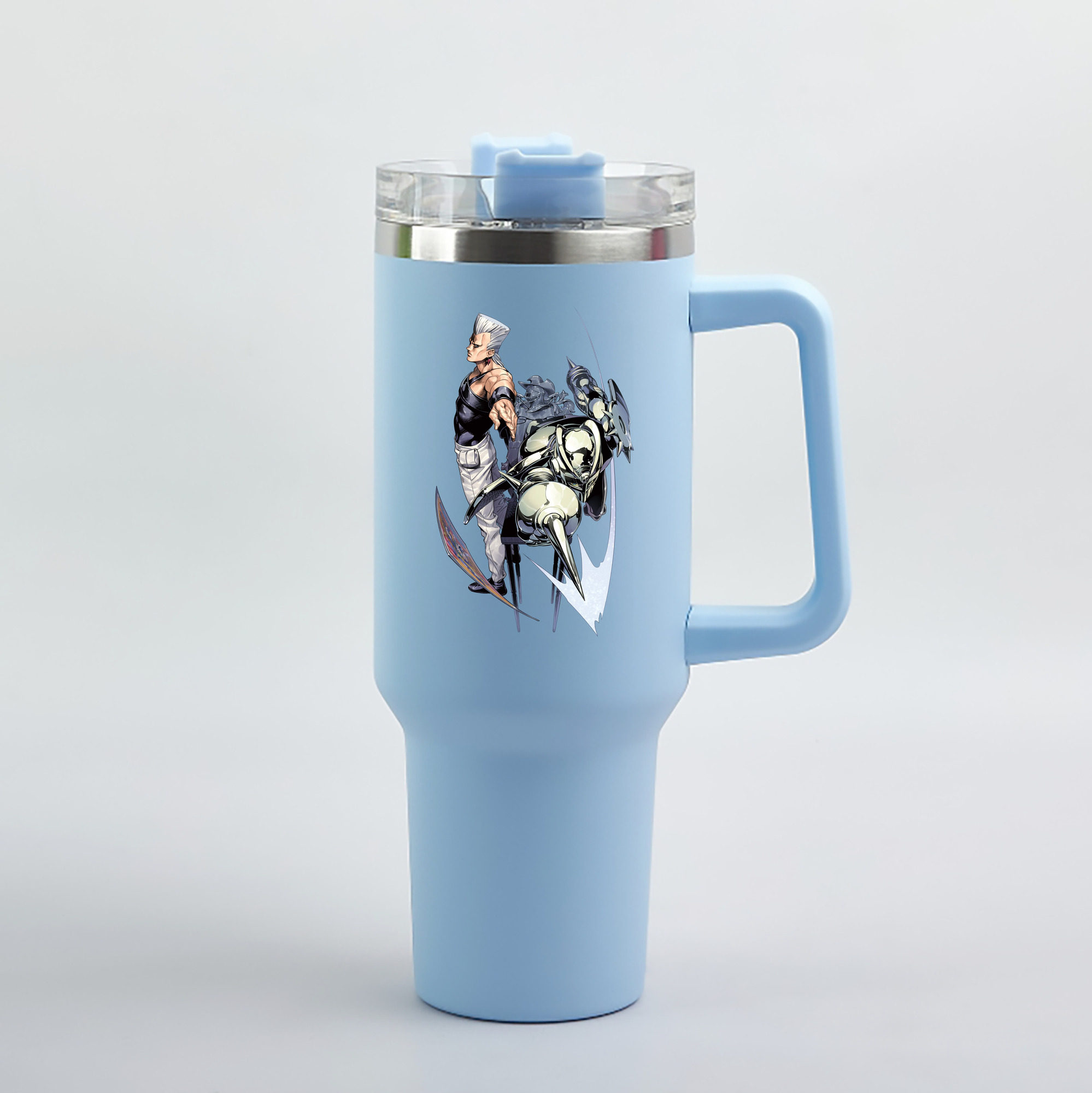 （画像用） ジョジョの奇妙な冒険 ジャン＝ピエール?ポルナレフ JoJo's Bizarre Adventure Jan Pierre Polnareff 1200mL車用タンブラー（カラープリント）