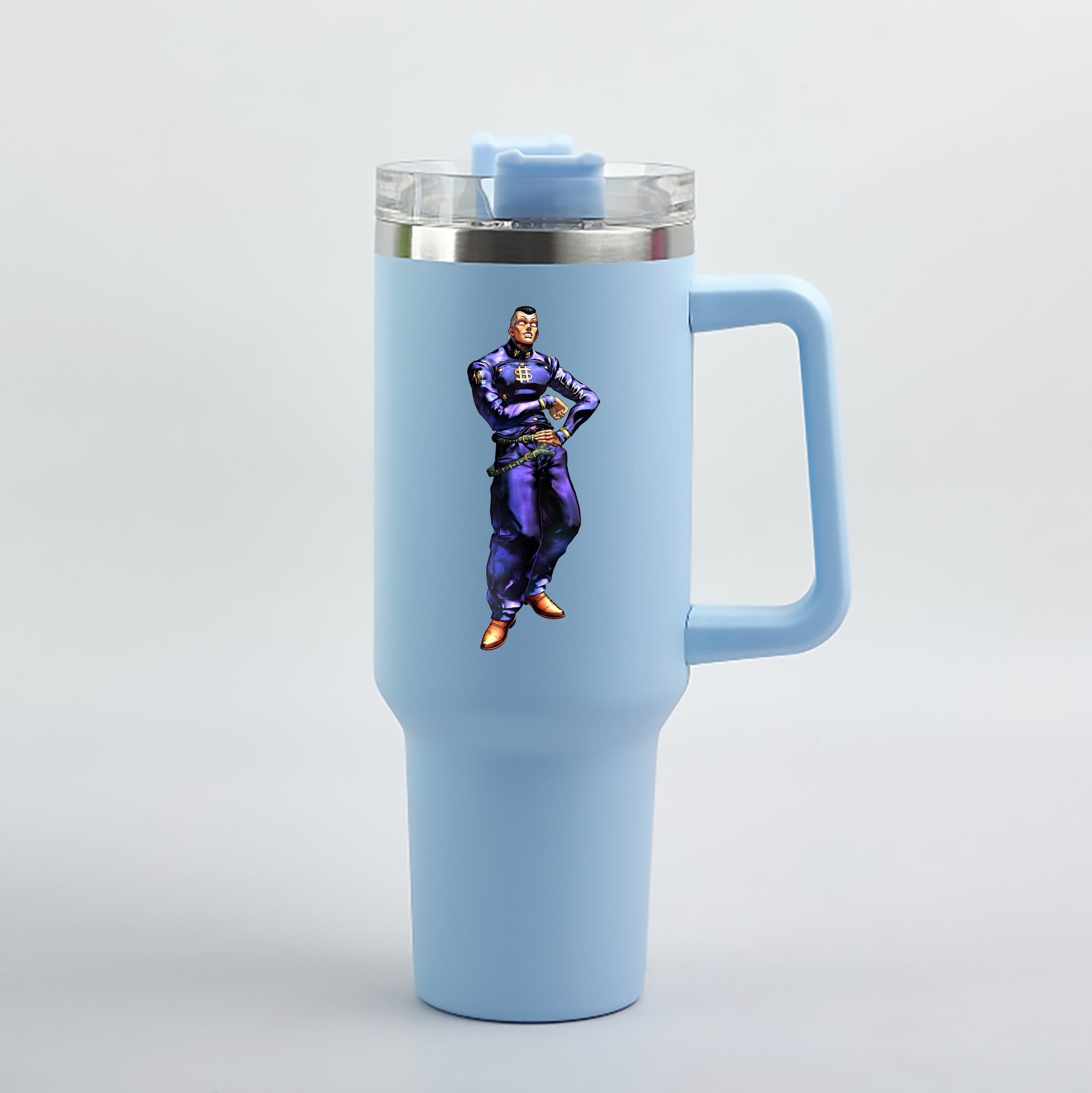 （画像用） ジョジョの奇妙な冒険 虹村億泰 にじむら おくやす JoJo's Bizarre Adventure Nijimura Okuyasu 1200mL車用タンブラー（カラープリント）