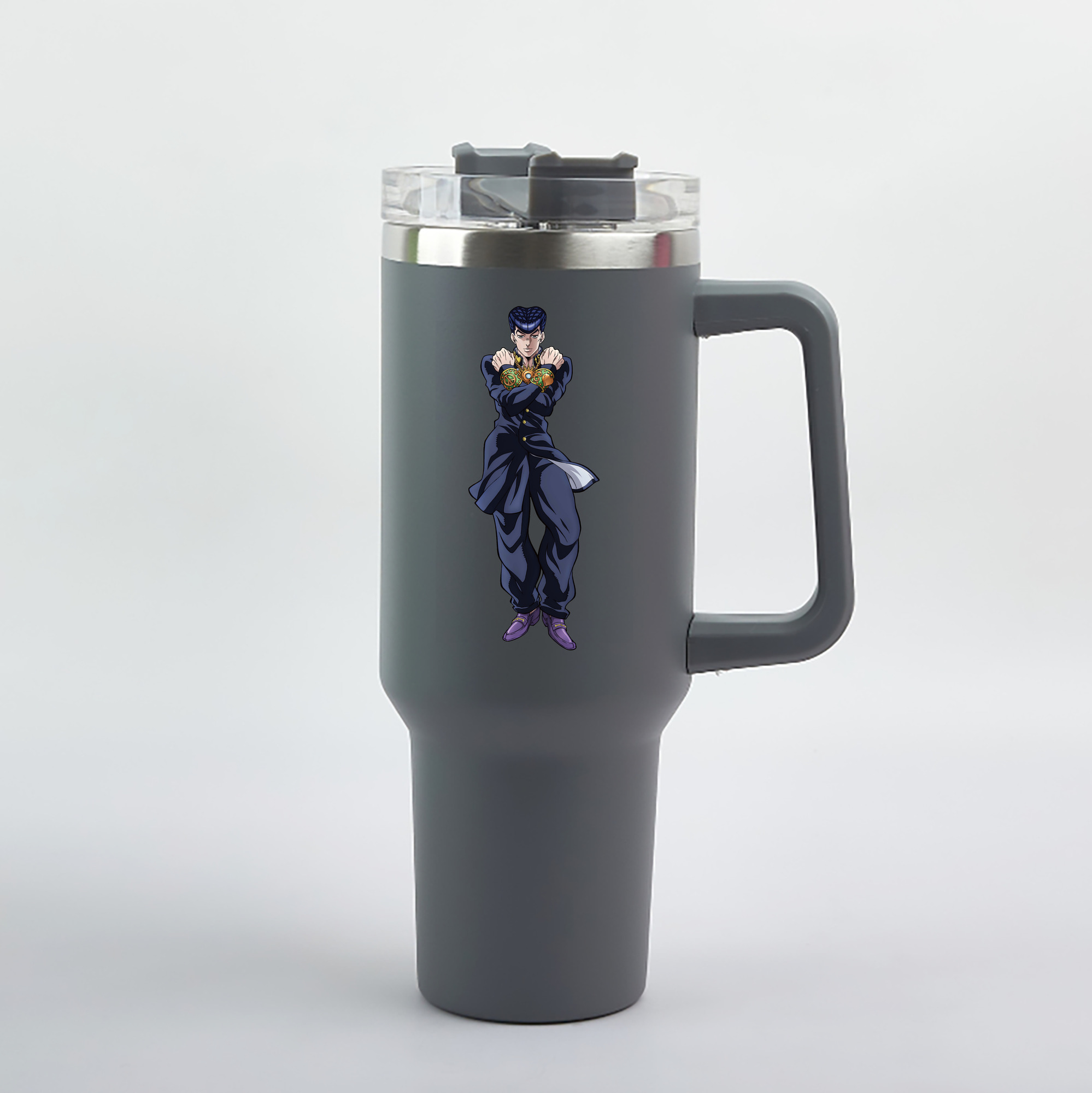 （画像用） ジョジョの奇妙な冒険 ひがしかた じょうすけ JoJo's Bizarre Adventure Higashikata Josuke 1200mL車用タンブラー（カラープリント）