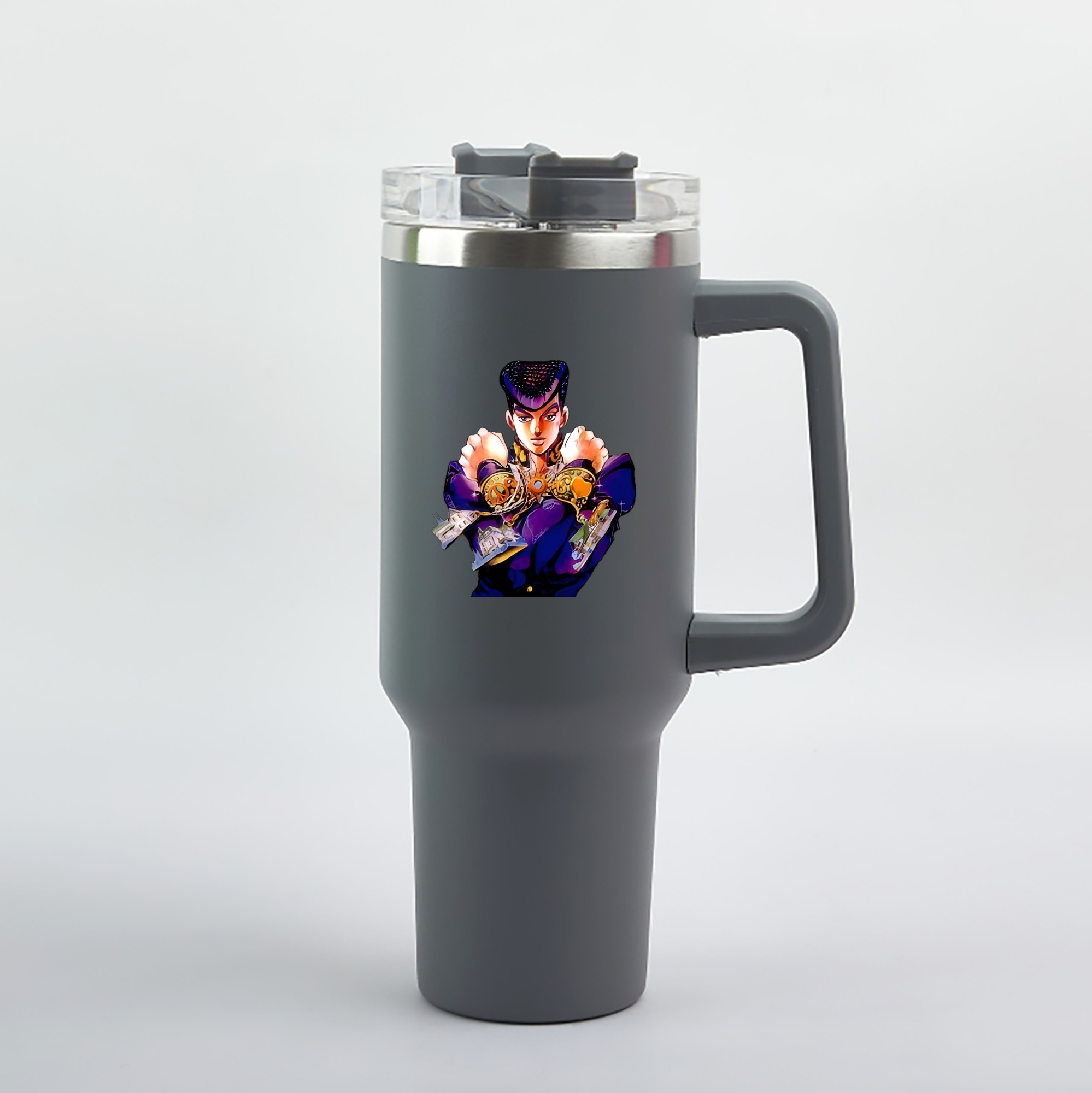 （画像用） ジョジョの奇妙な冒険 ひがしかた じょうすけ JoJo's Bizarre Adventure Higashikata Josuke 1200mL車用タンブラー（カラープリント）