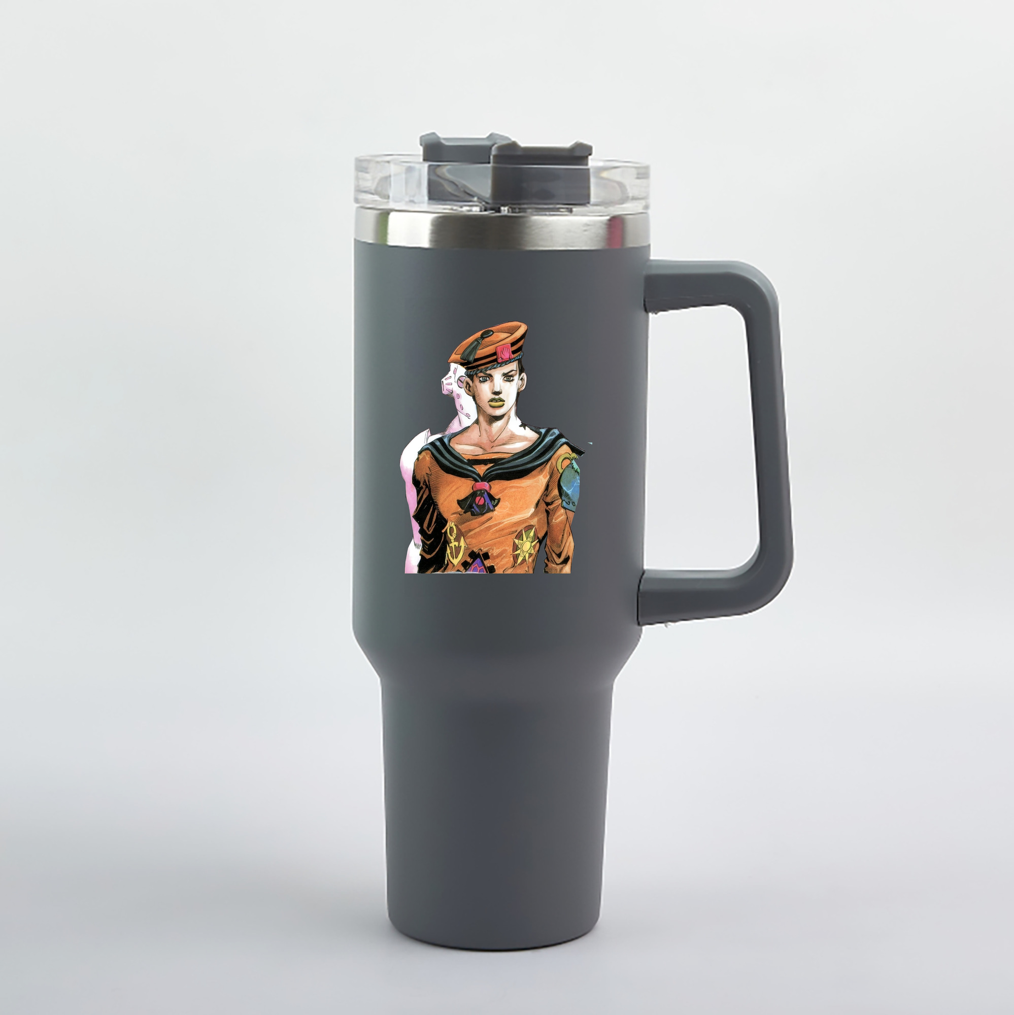 （画像用） ジョジョの奇妙な冒険 東方定助 JoJo's Bizarre Adventure Higashikata Josuke 1200mL車用タンブラー（カラープリント）