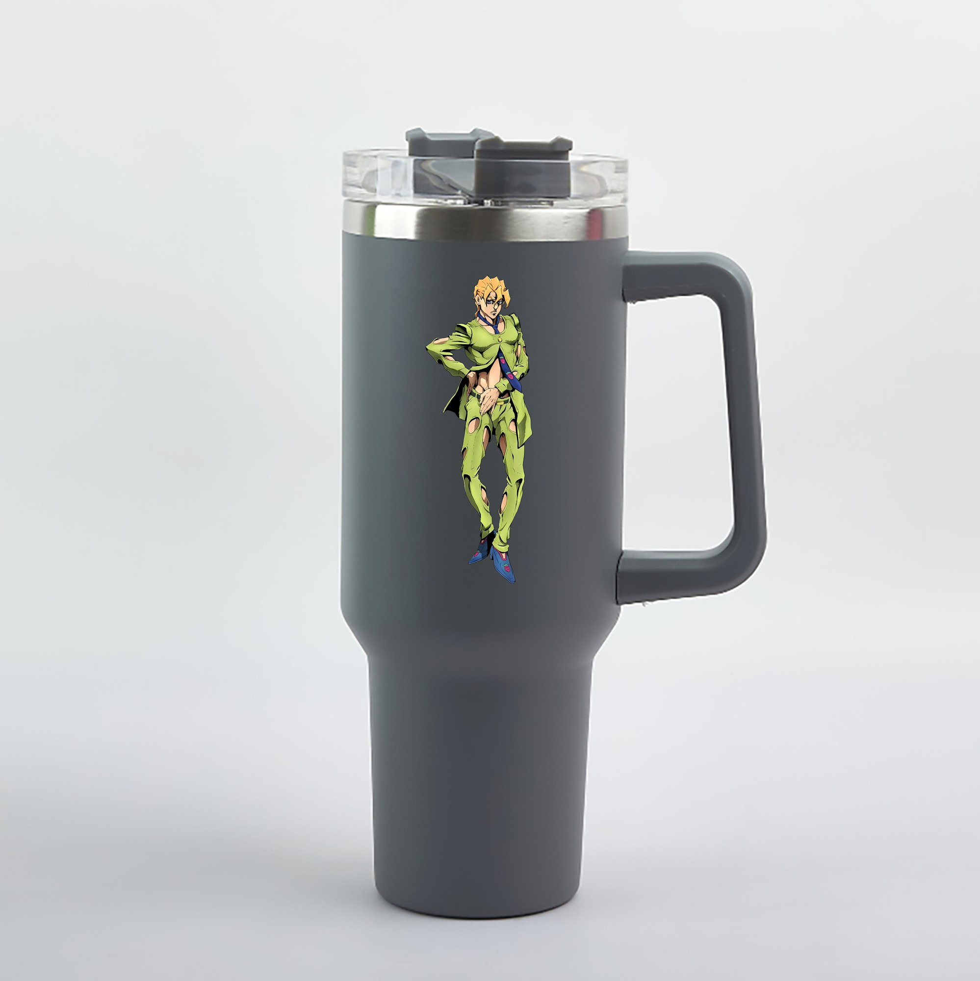 （画像用） ジョジョの奇妙な冒険 パンナコッタ?フー JoJo's Bizarre Adventure Pannacotta Fugo 1200mL車用タンブラー（カラープリント）