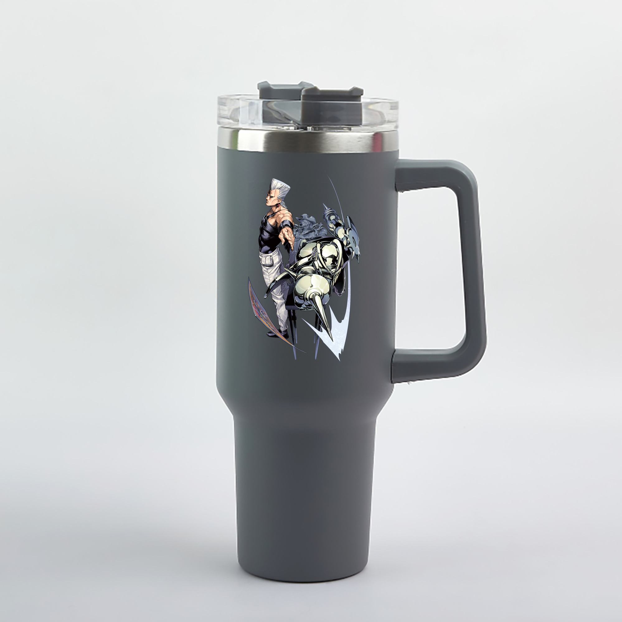 （画像用） ジョジョの奇妙な冒険 ジャン＝ピエール?ポルナレフ JoJo's Bizarre Adventure Jan Pierre Polnareff 1200mL車用タンブラー（カラープリント）