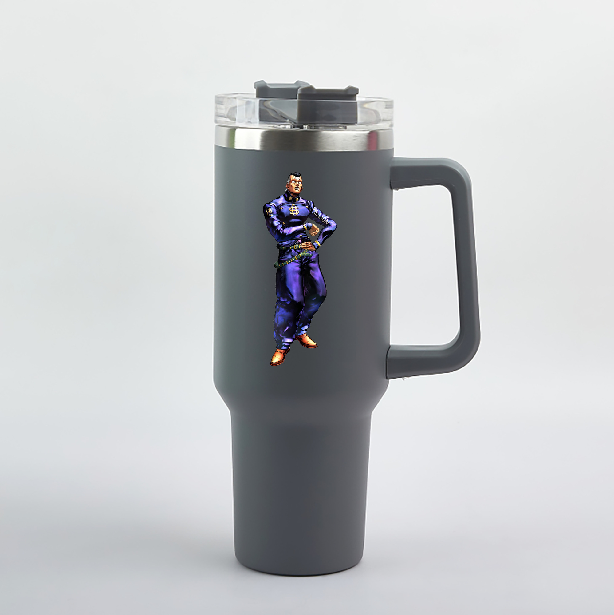 （画像用） ジョジョの奇妙な冒険 虹村億泰 にじむら おくやす JoJo's Bizarre Adventure Nijimura Okuyasu 1200mL車用タンブラー（カラープリント）