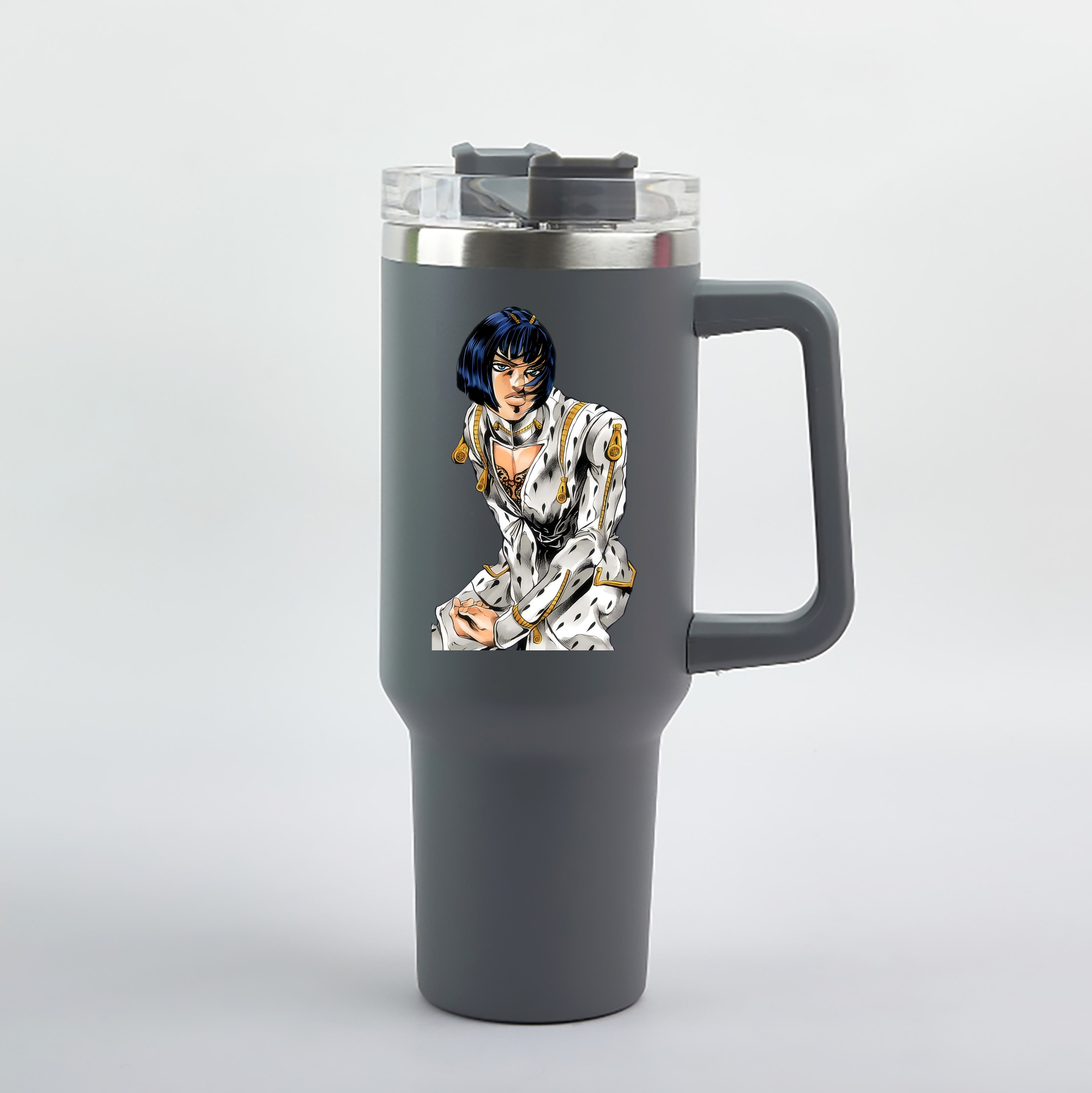 （画像用） ジョジョの奇妙な冒険 ブローノ?ブチャラティ JoJo's Bizarre Adventure Bruno Bucciarati 1200mL車用タンブラー（カラープリント）