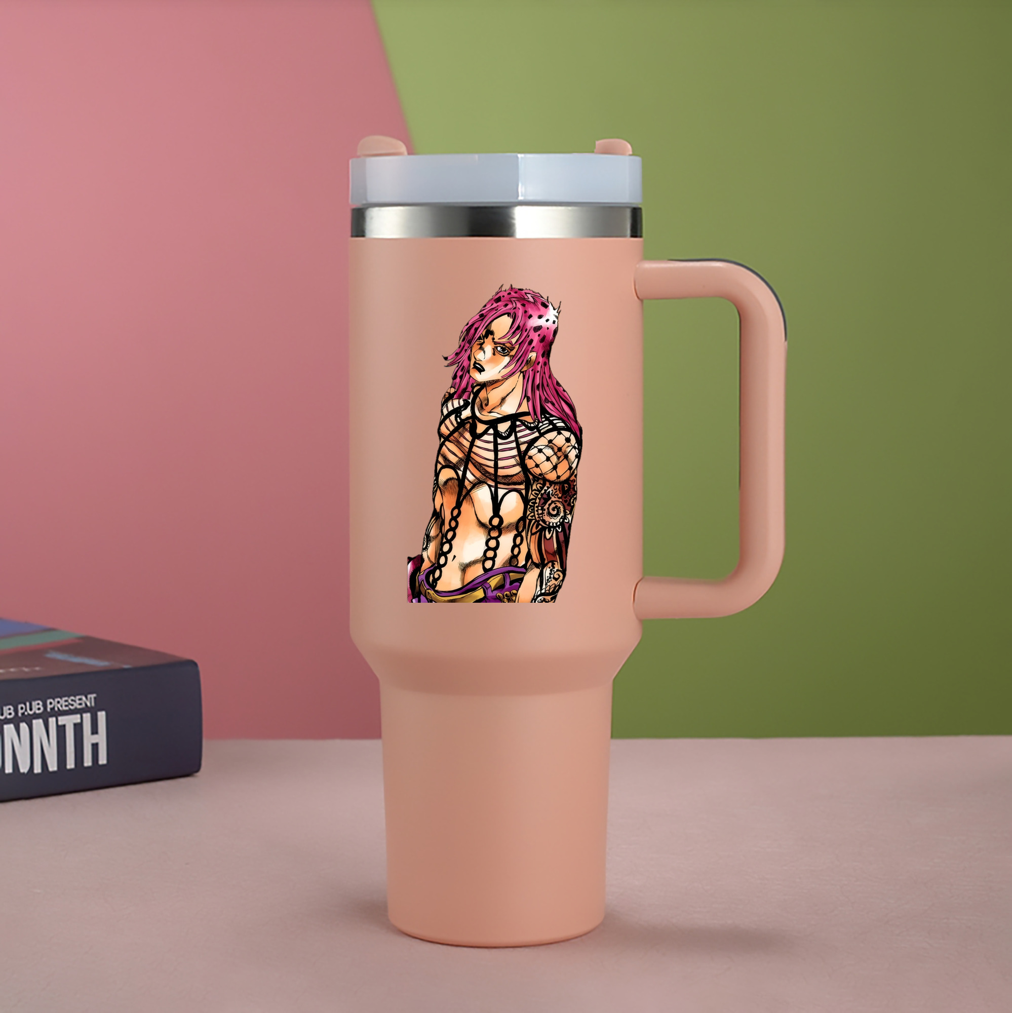 （画像用） ジョジョの奇妙な冒険 ビネガー?ドッピオ JoJo's Bizarre Adventure Vinegar Doppio 1200mL車用タンブラー（カラープリント）