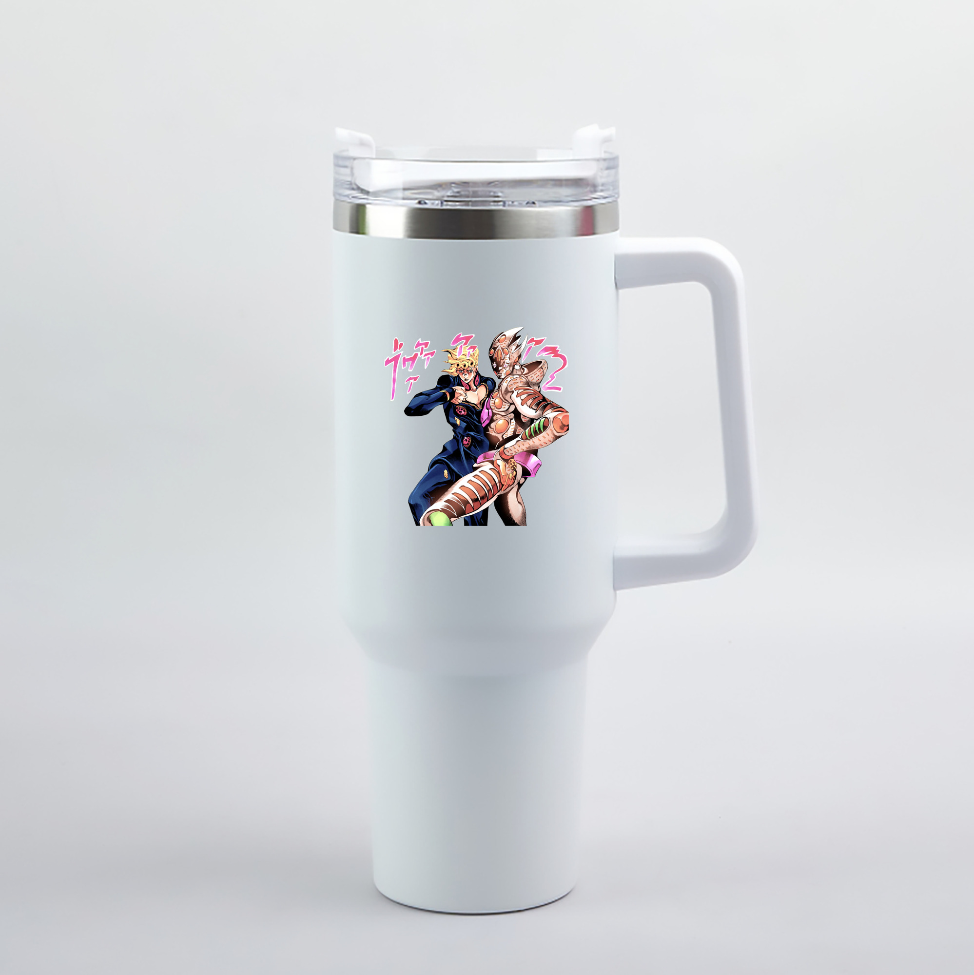 （画像用） ジョジョの奇妙な冒険 ジョルノ?ジョバァーナ JoJo's Bizarre Adventure Giorno Giovanna 1200mL車用タンブラー（カラープリント）