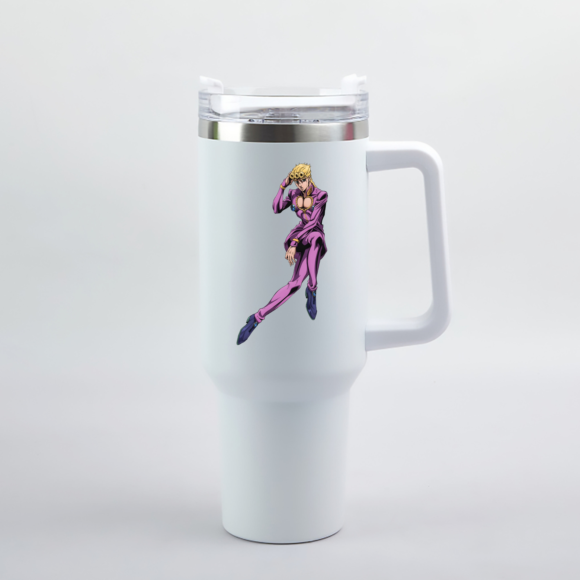 （画像用） ジョジョの奇妙な冒険 ジョルノ?ジョバァーナ JoJo's Bizarre Adventure Giorno Giovanna 1200mL車用タンブラー（カラープリント）