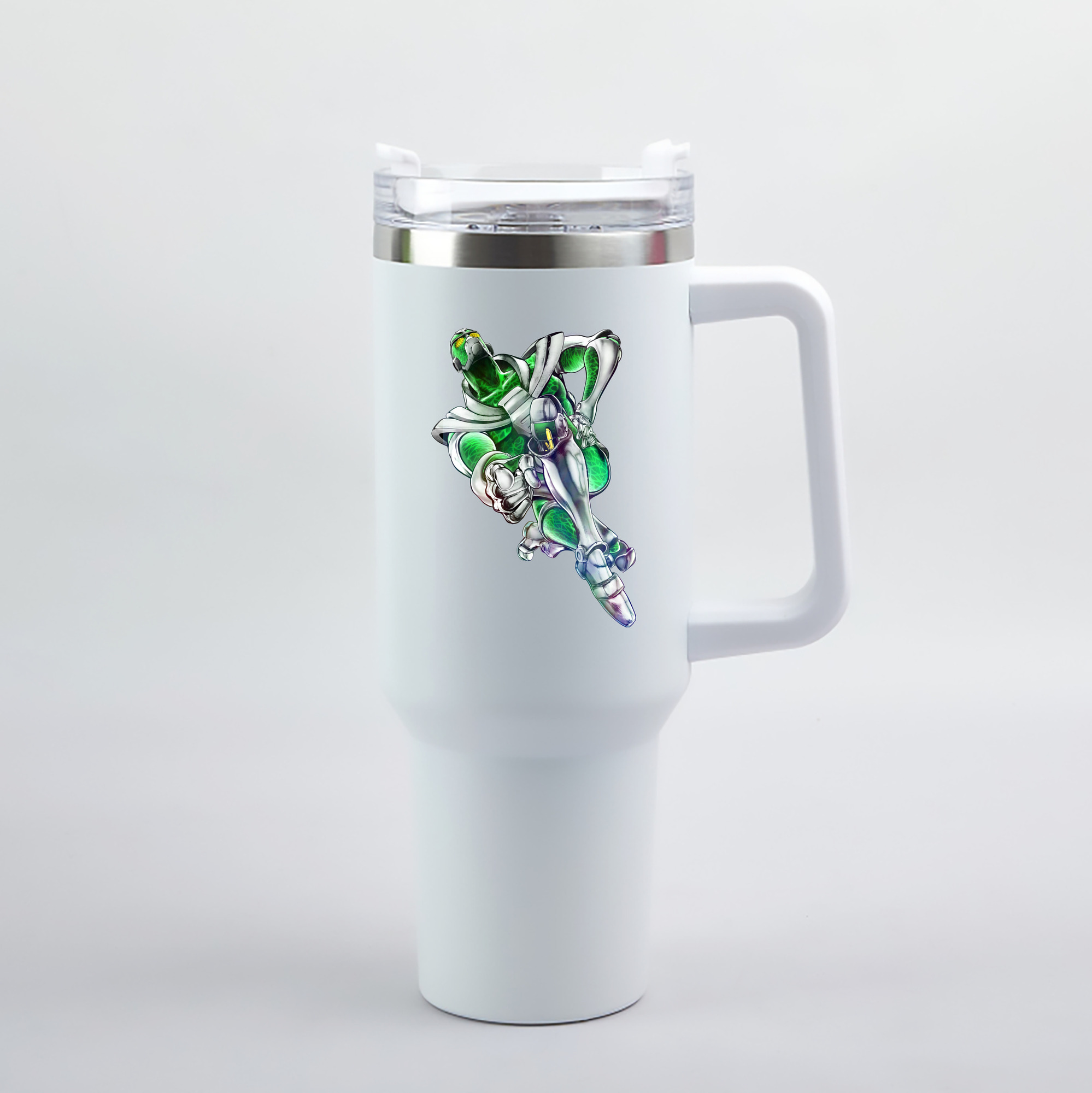 （画像用） ジョジョの奇妙な冒険 花京院 典明（かきょういん のりあき） JoJo's Bizarre Adventure Kakyoin Noriaki 1200mL車用タンブラー（カラープリント）