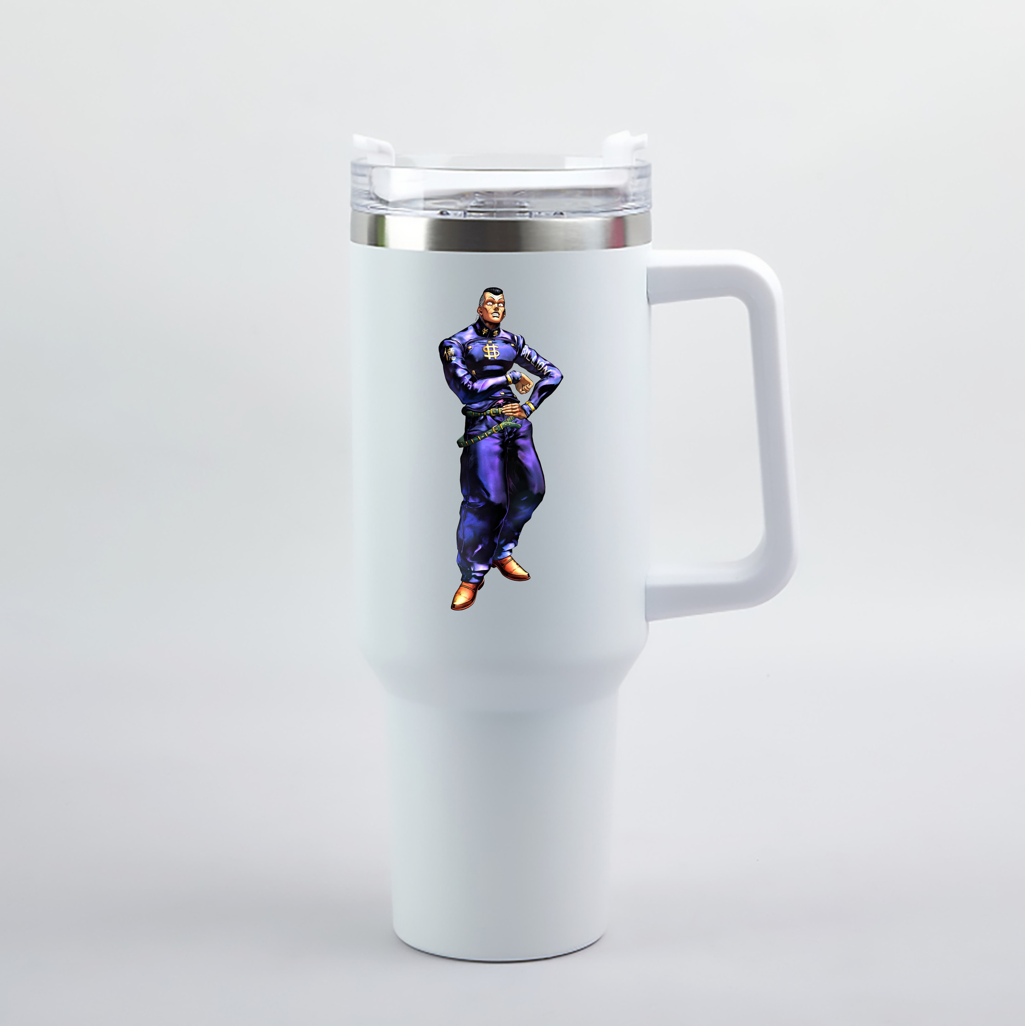 （画像用） ジョジョの奇妙な冒険 虹村億泰 にじむら おくやす JoJo's Bizarre Adventure Nijimura Okuyasu 1200mL車用タンブラー（カラープリント）