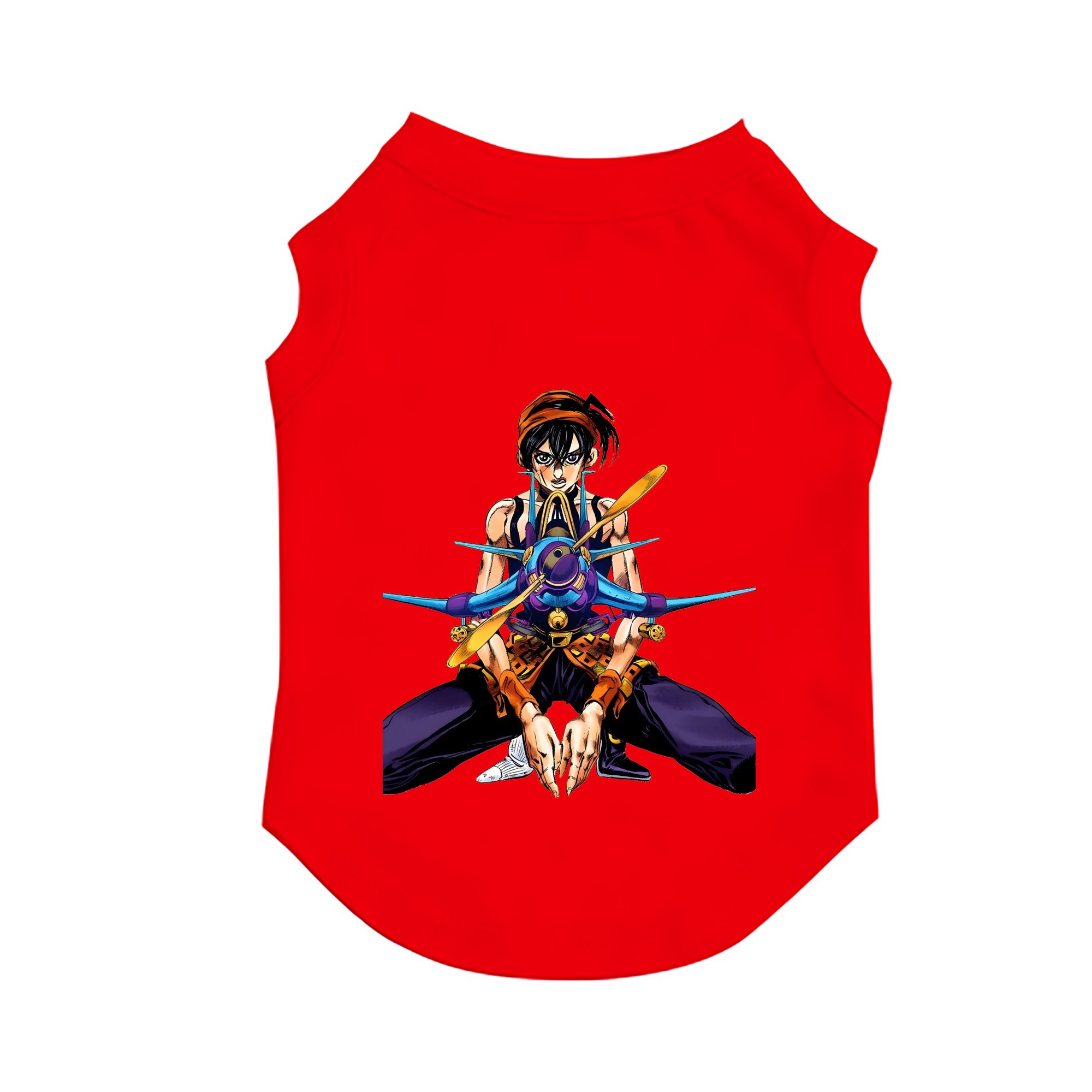 （画像用） ジョジョの奇妙な冒険 ナランチャ?ギルガ JoJo's Bizarre Adventure Narancia Ghirga ペット用ベスト