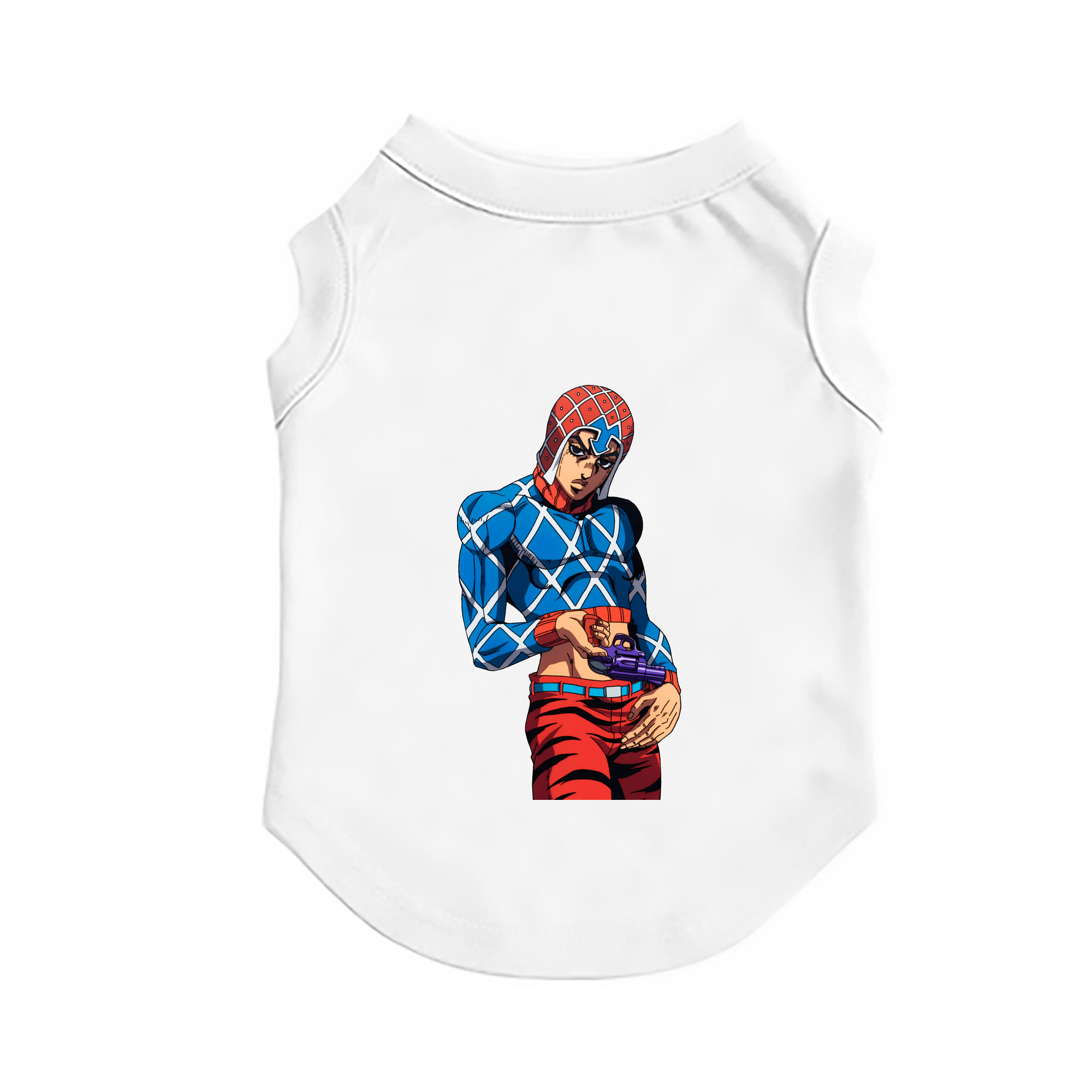 （画像用） ジョジョの奇妙な冒険 グイード?ミスタ JoJo's Bizarre Adventure Guido Mista ペット用ベスト