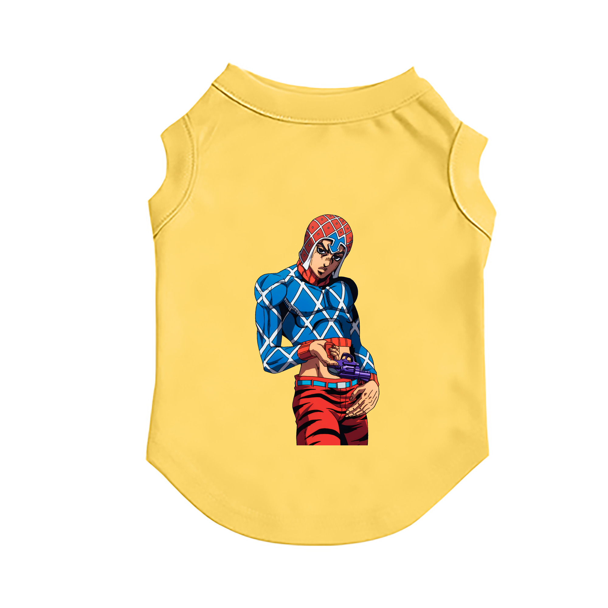 （画像用） ジョジョの奇妙な冒険 グイード?ミスタ JoJo's Bizarre Adventure Guido Mista ペット用ベスト