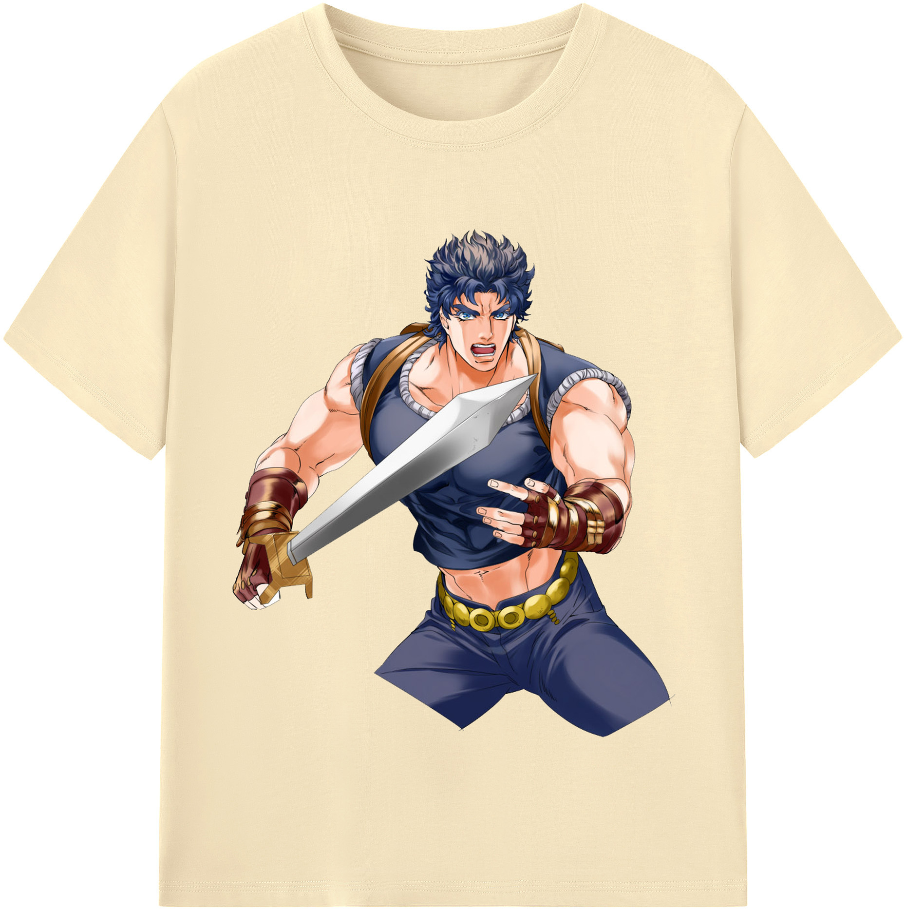 （画像用） ジョジョの奇妙な冒険 /ジョナサン?ジョースター JoJo's Bizarre Adventure Jonathan Joestar 綿100％半袖Tシャツ（フロントプリント）