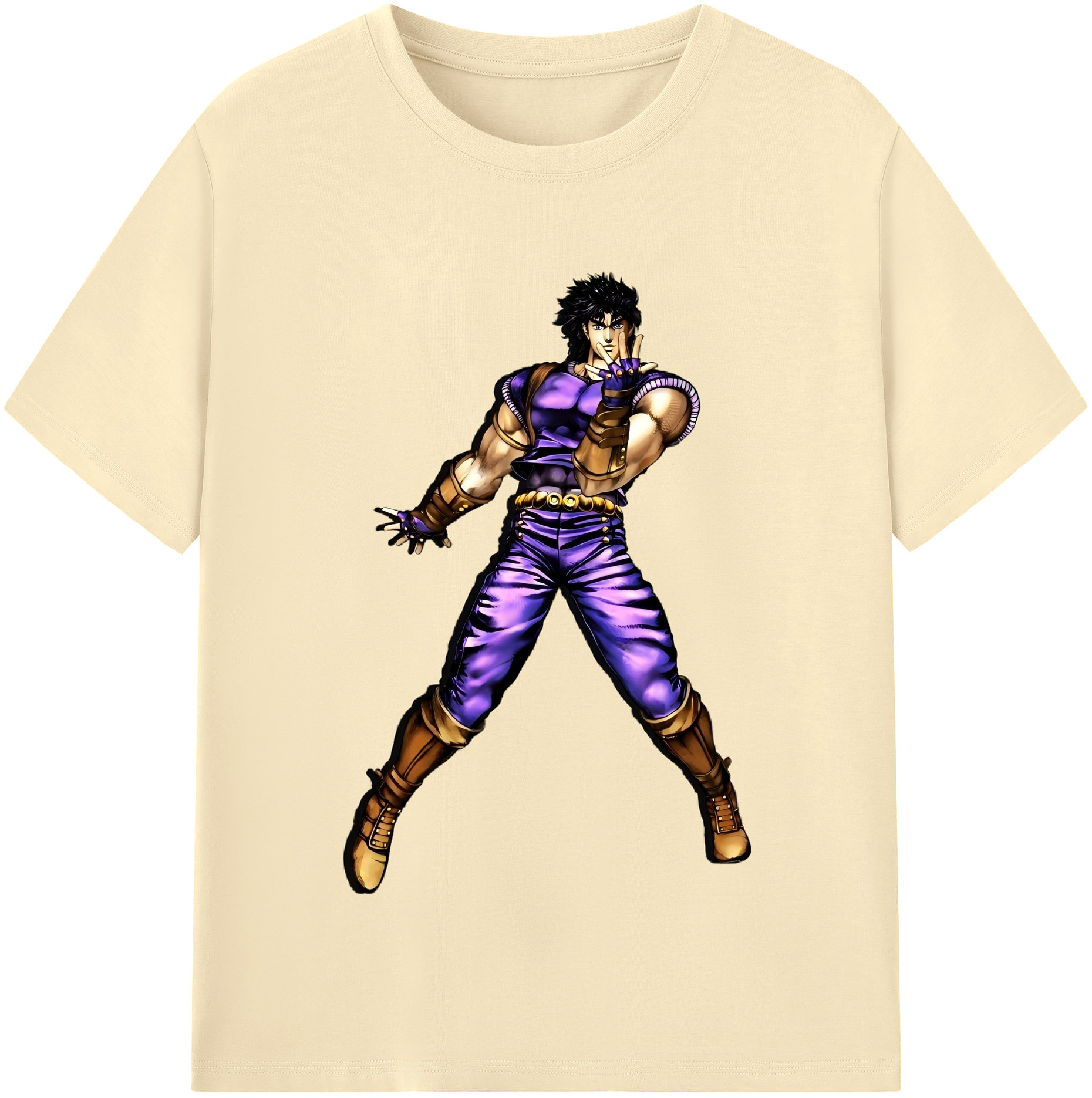 （画像用） ジョジョの奇妙な冒険 /ジョナサン?ジョースター JoJo's Bizarre Adventure Jonathan Joestar 綿100％半袖Tシャツ（フロントプリント）