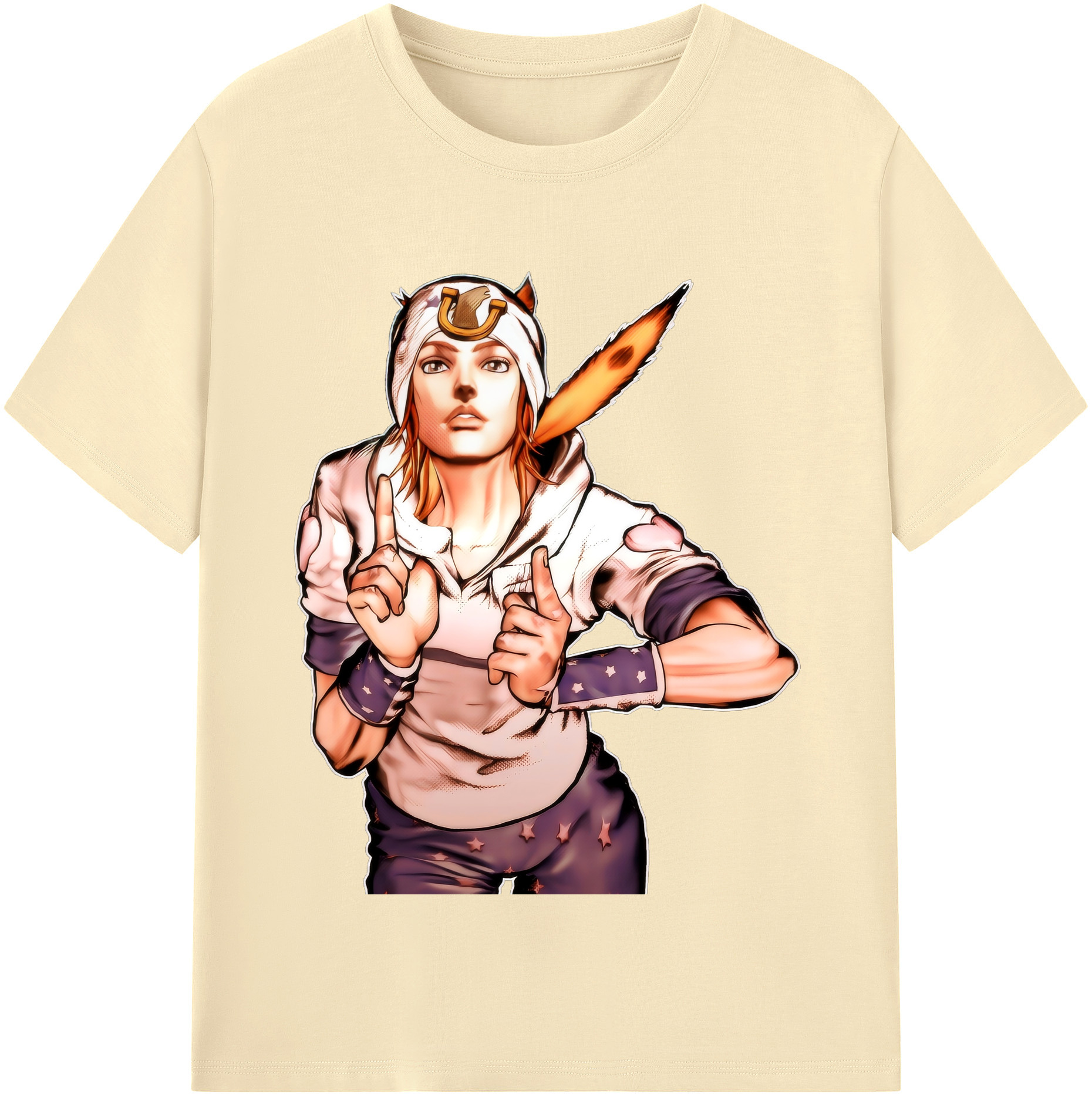 （画像用） ジョジョの奇妙な冒険 ジョナサン?ジョースター JoJo's Bizarre Adventure Jonathan Joestar 綿100％半袖Tシャツ（フロントプリント）