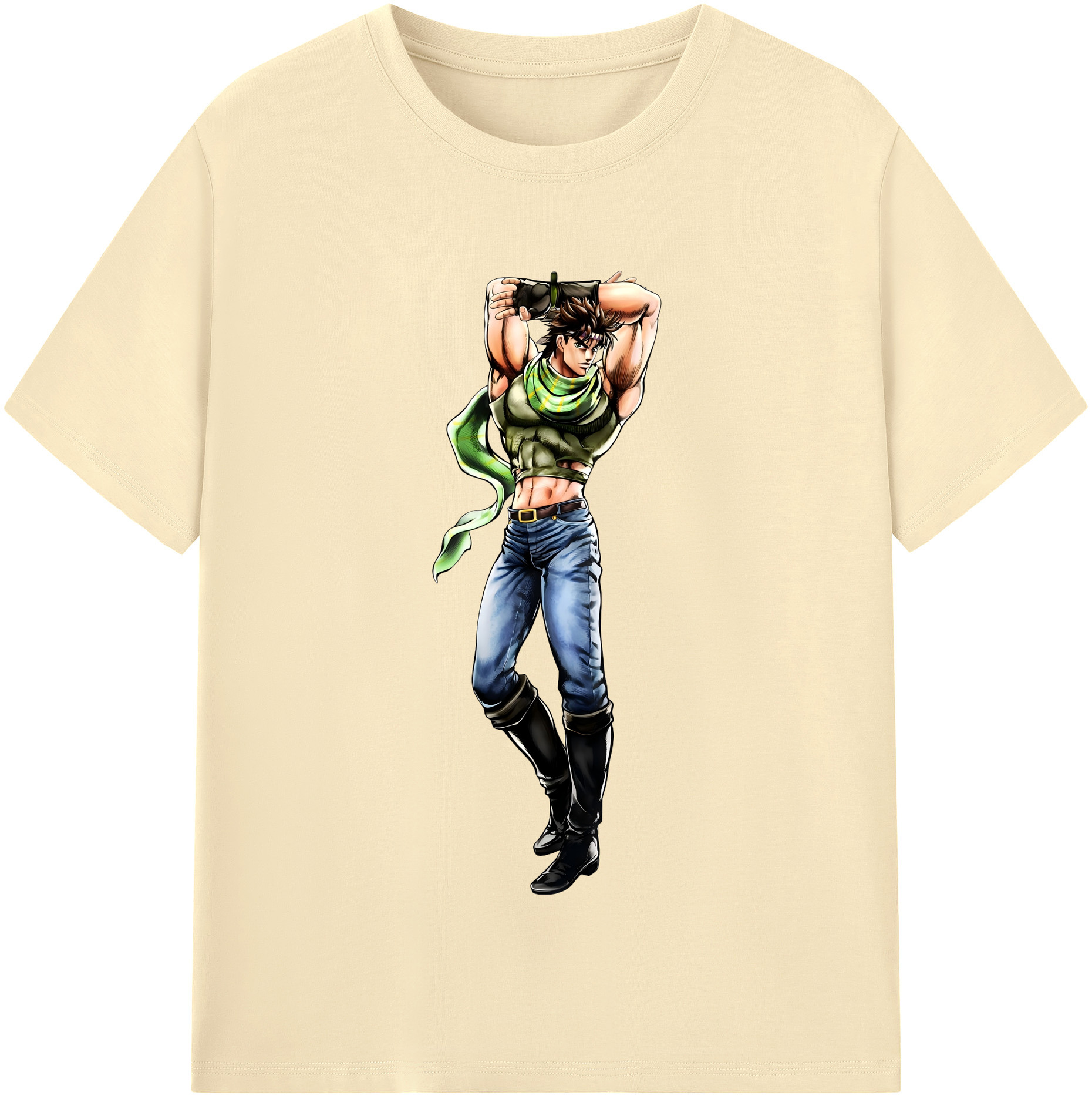 （画像用） ジョジョの奇妙な冒険 ジョセフ?ジョースター JoJo's Bizarre Adventure Joseph Joestar 綿100％半袖Tシャツ（フロントプリント）