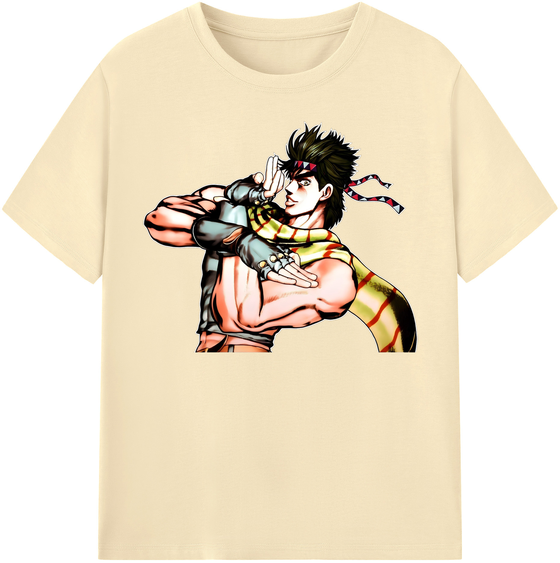 （画像用） ジョジョの奇妙な冒険 ジョセフ?ジョースター JoJo's Bizarre Adventure Joseph Joestar 綿100％半袖Tシャツ（フロントプリント）