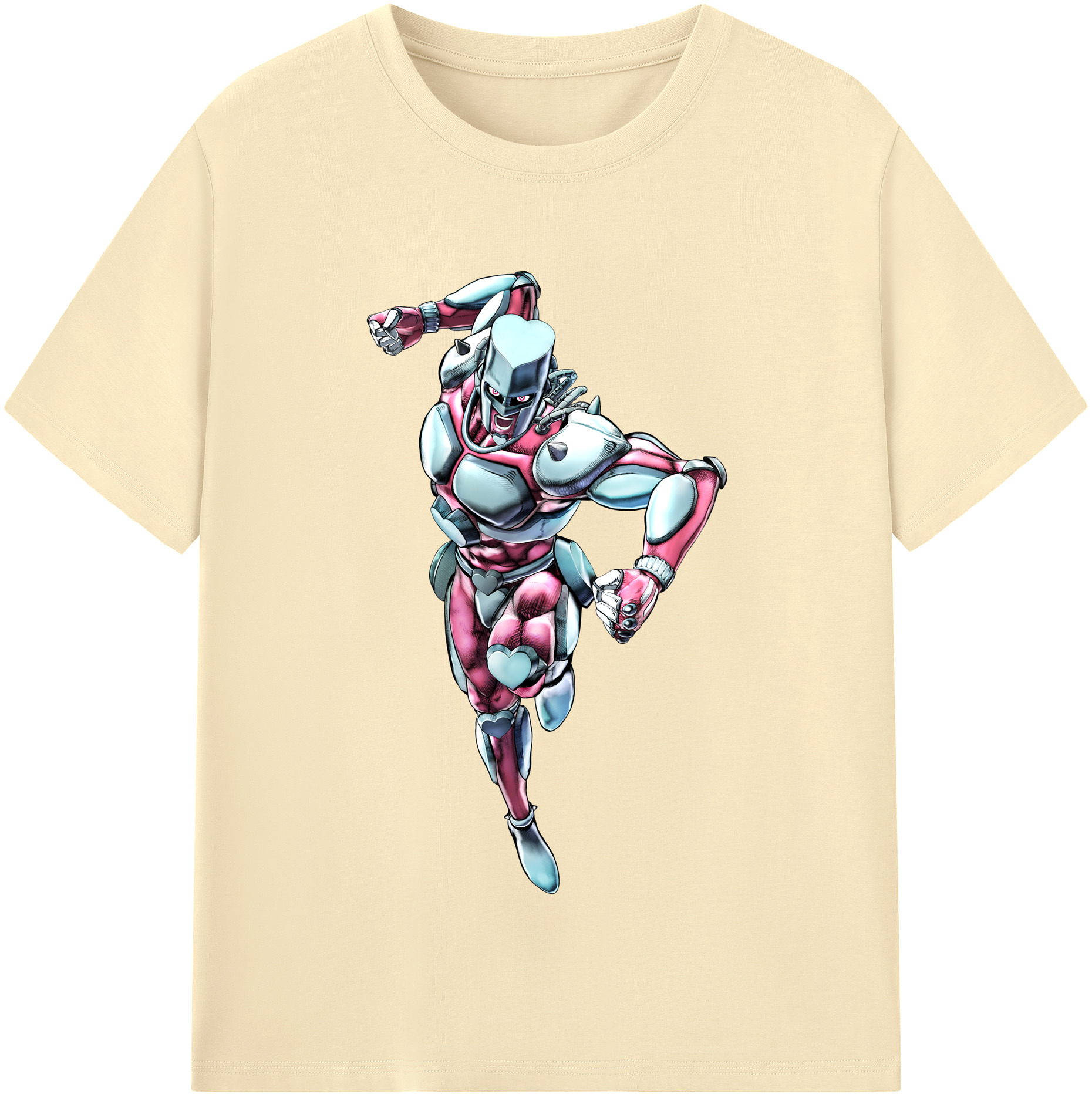 （画像用） ジョジョの奇妙な冒険 ひがしかた じょうすけ JoJo's Bizarre Adventure Higashikata Josuke 綿100％半袖Tシャツ（フロントプリント）