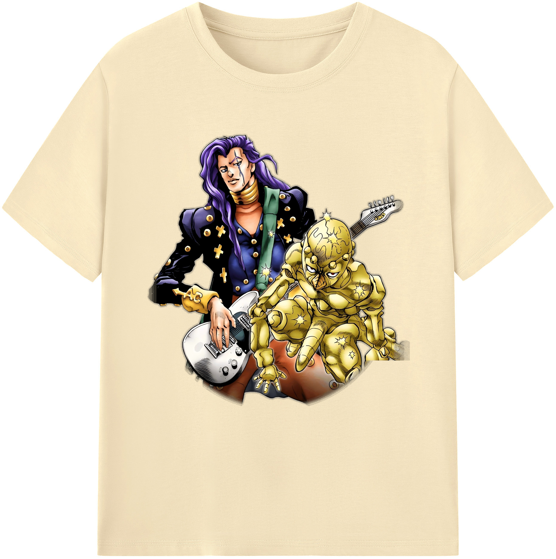 （画像用） ジョジョの奇妙な冒険 おといし あきら JoJo's Bizarre Adventure Akira Otoishi 綿100％半袖Tシャツ（フロントプリント）