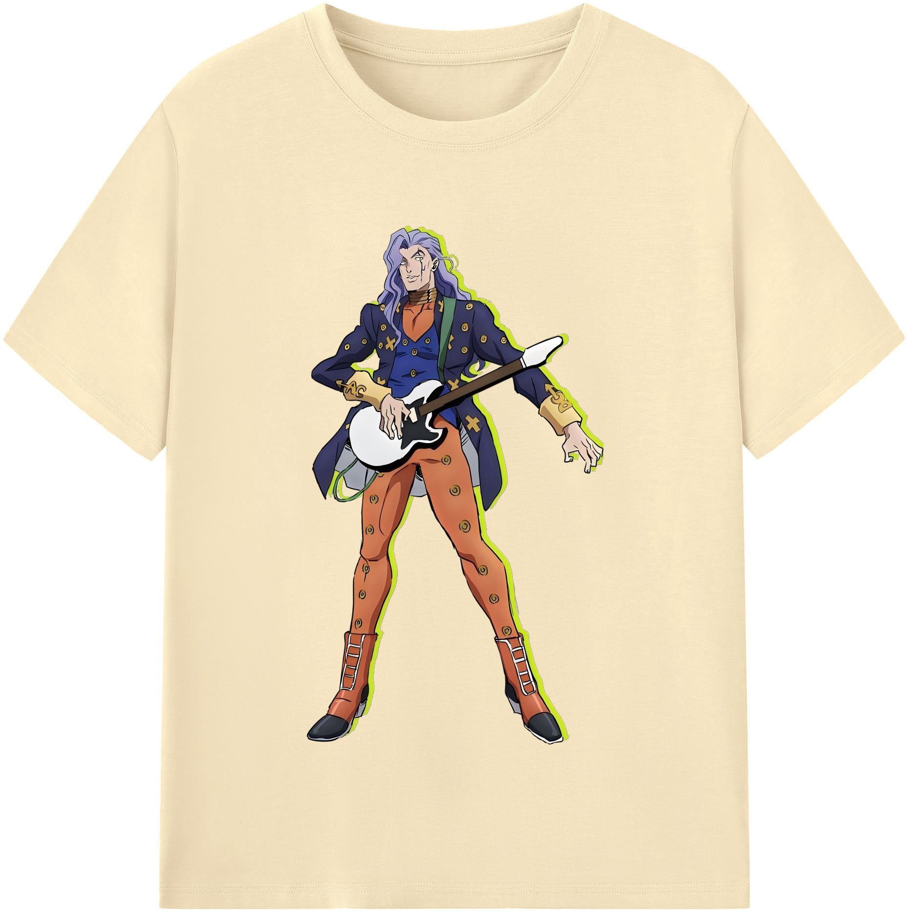 （画像用） ジョジョの奇妙な冒険 おといし あきら JoJo's Bizarre Adventure Akira Otoishi 綿100％半袖Tシャツ（フロントプリント）