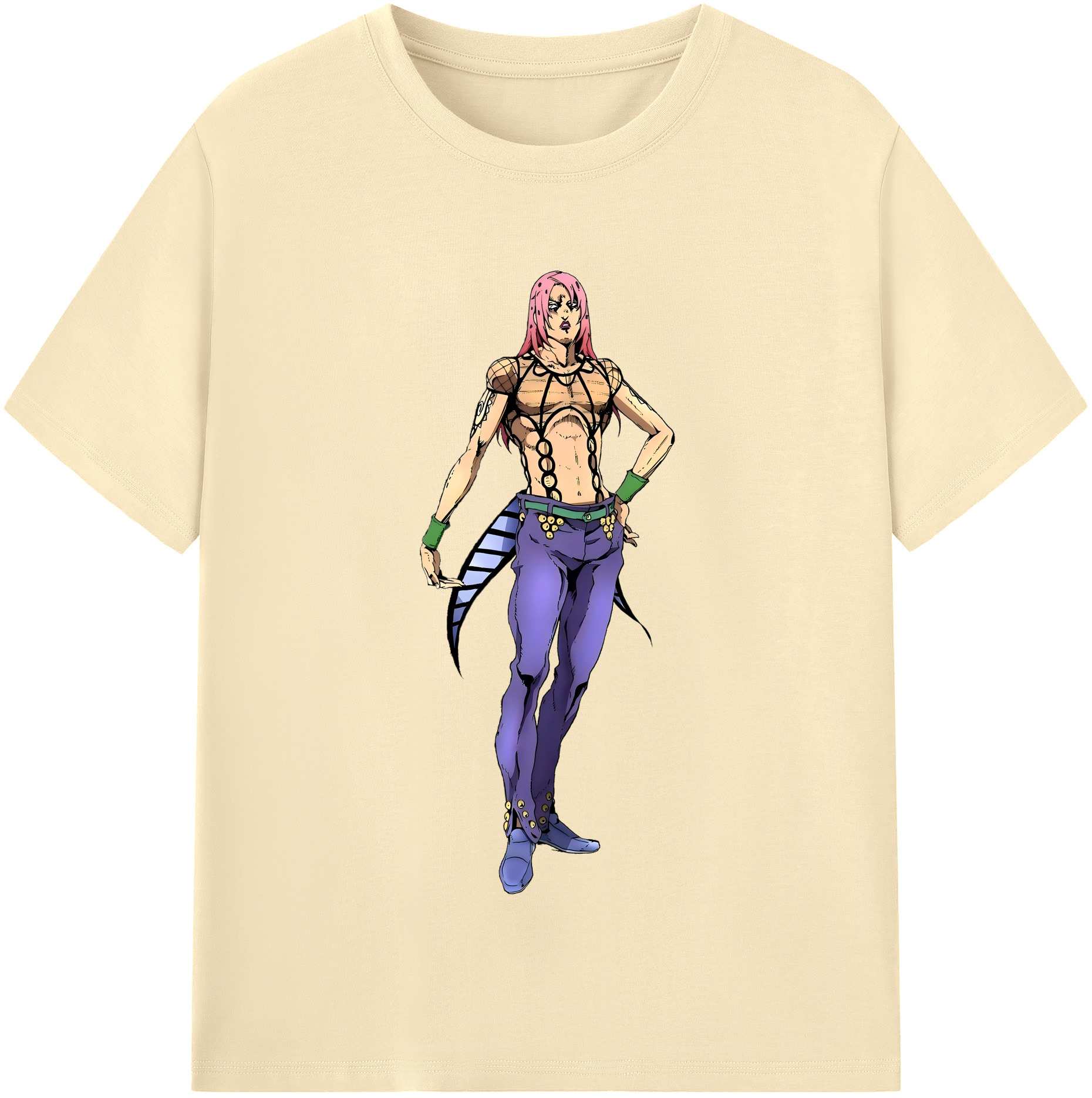 （画像用） ジョジョの奇妙な冒険 ビネガー?ドッピオ JoJo's Bizarre Adventure Vinegar Doppio 綿100％半袖Tシャツ（フロントプリント）