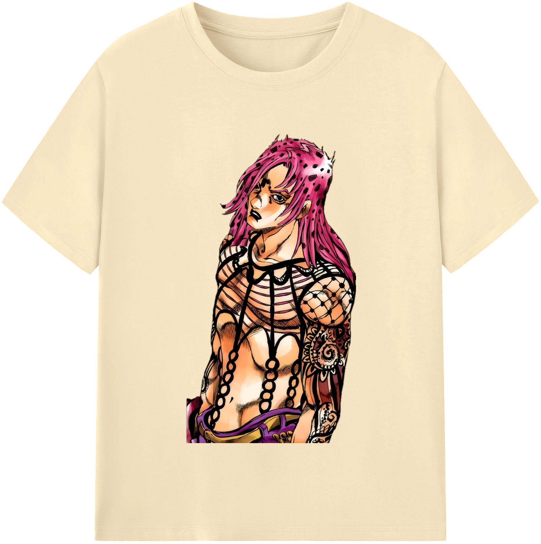 （画像用） ジョジョの奇妙な冒険 ビネガー?ドッピオ JoJo's Bizarre Adventure Vinegar Doppio 綿100％半袖Tシャツ（フロントプリント）