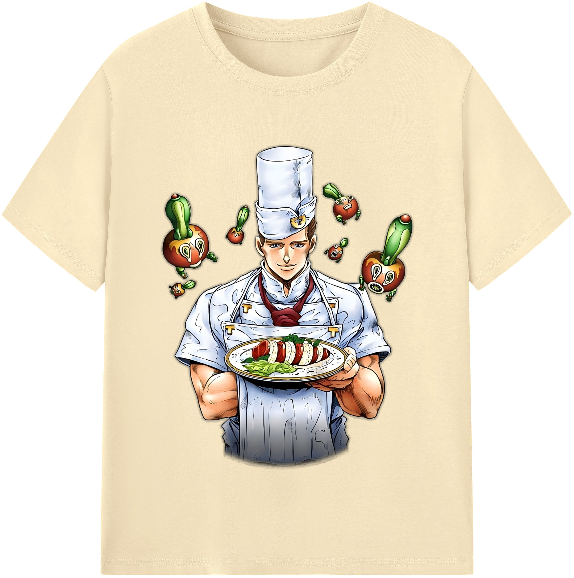 （画像用） ジョジョの奇妙な冒険 Tonio Trussardi JoJo's Bizarre Adventure トニオ?トラッサルディ 綿100％半袖Tシャツ（フロントプリント）