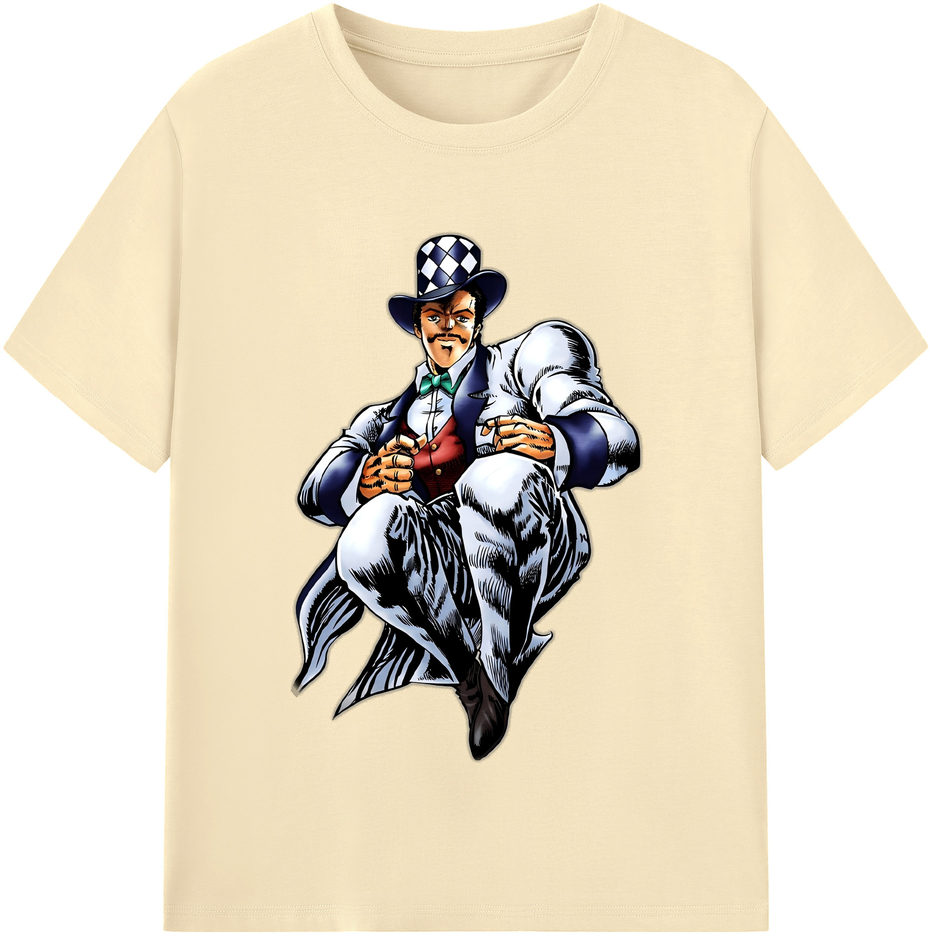（画像用） ジョジョの奇妙な冒険 ウィル?アントニオ?ツェペリ JoJo's Bizarre Adventure Will Anthonio Zeppeli 綿100％半袖Tシャツ（フロントプリント）
