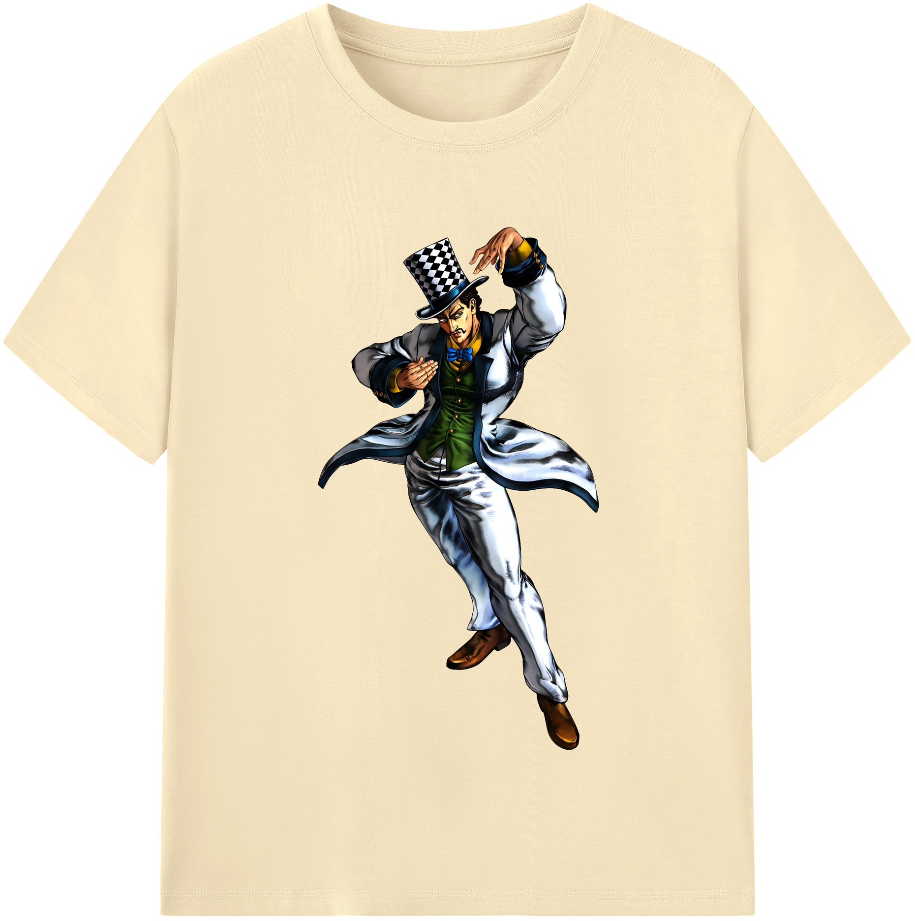 （画像用） ジョジョの奇妙な冒険 ウィル?アントニオ?ツェペリ JoJo's Bizarre Adventure Will Anthonio Zeppeli 綿100％半袖Tシャツ（フロントプリント）