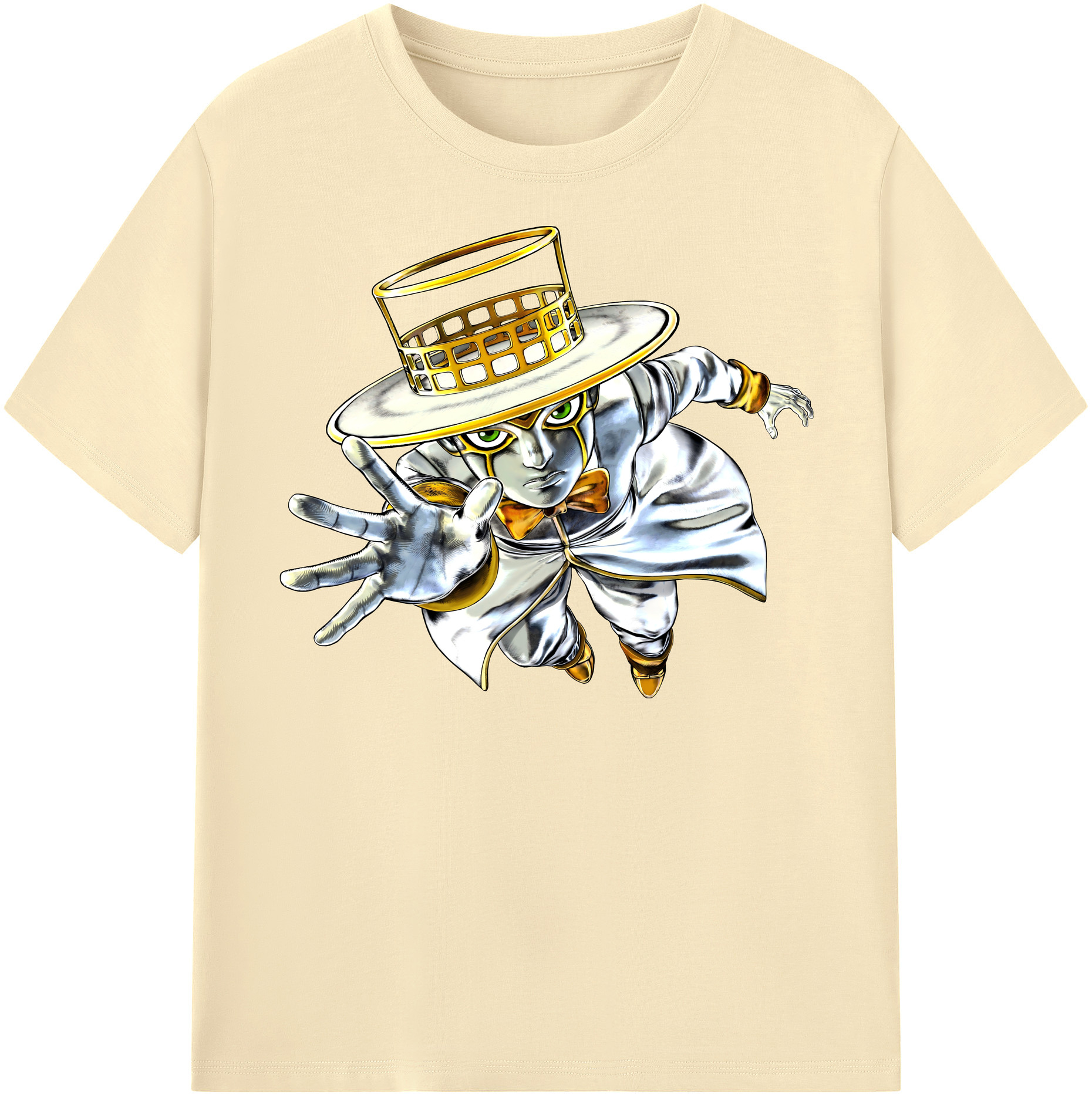 （画像用） ジョジョの奇妙な冒険 岸辺 露伴（きしべ ろはん） JoJo's Bizarre Adventure Rohan Kishibe 綿100％半袖Tシャツ（フロントプリント）