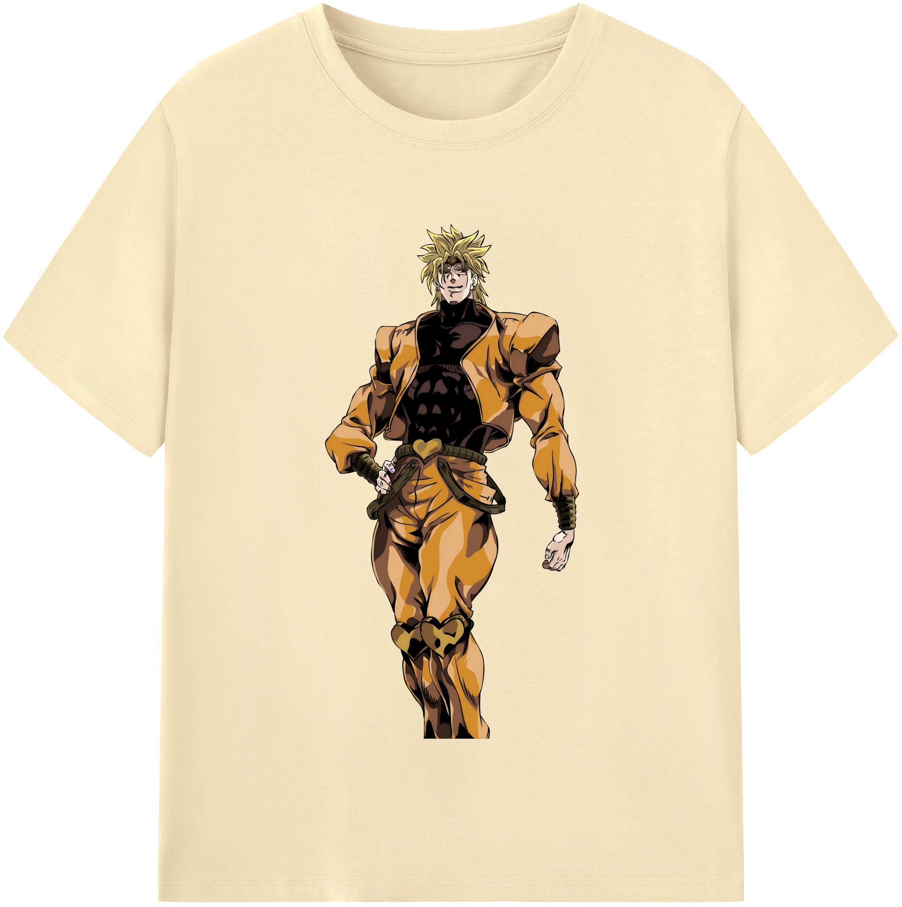 （画像用） ジョジョの奇妙な冒険 ディオ?ブランドー JoJo's Bizarre Adventure Dio Brando 綿100％半袖Tシャツ（フロントプリント）