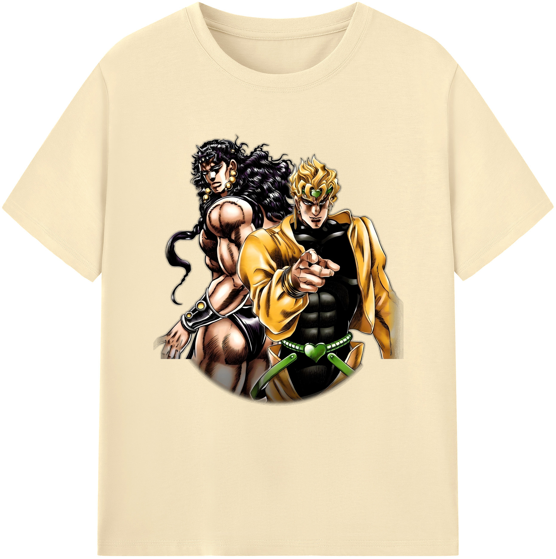 （画像用） ジョジョの奇妙な冒険 ディオ?ブランドー JoJo's Bizarre Adventure Dio Brando 綿100％半袖Tシャツ（フロントプリント）