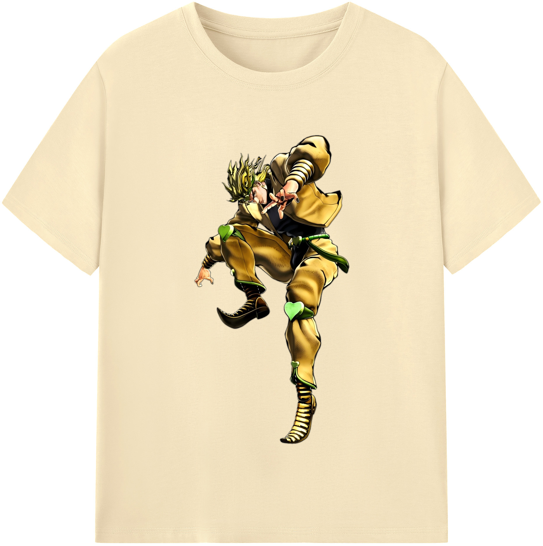 （画像用） ジョジョの奇妙な冒険 ディオ?ブランドー JoJo's Bizarre Adventure Dio Brando 綿100％半袖Tシャツ（フロントプリント）