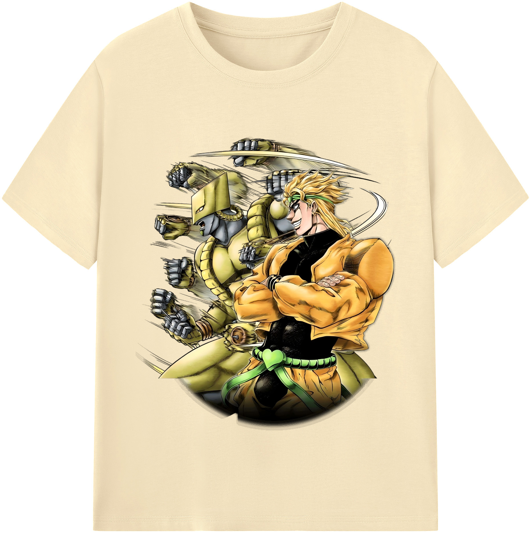 （画像用） ジョジョの奇妙な冒険 ディオ?ブランドー JoJo's Bizarre Adventure Dio Brando 綿100％半袖Tシャツ（フロントプリント）