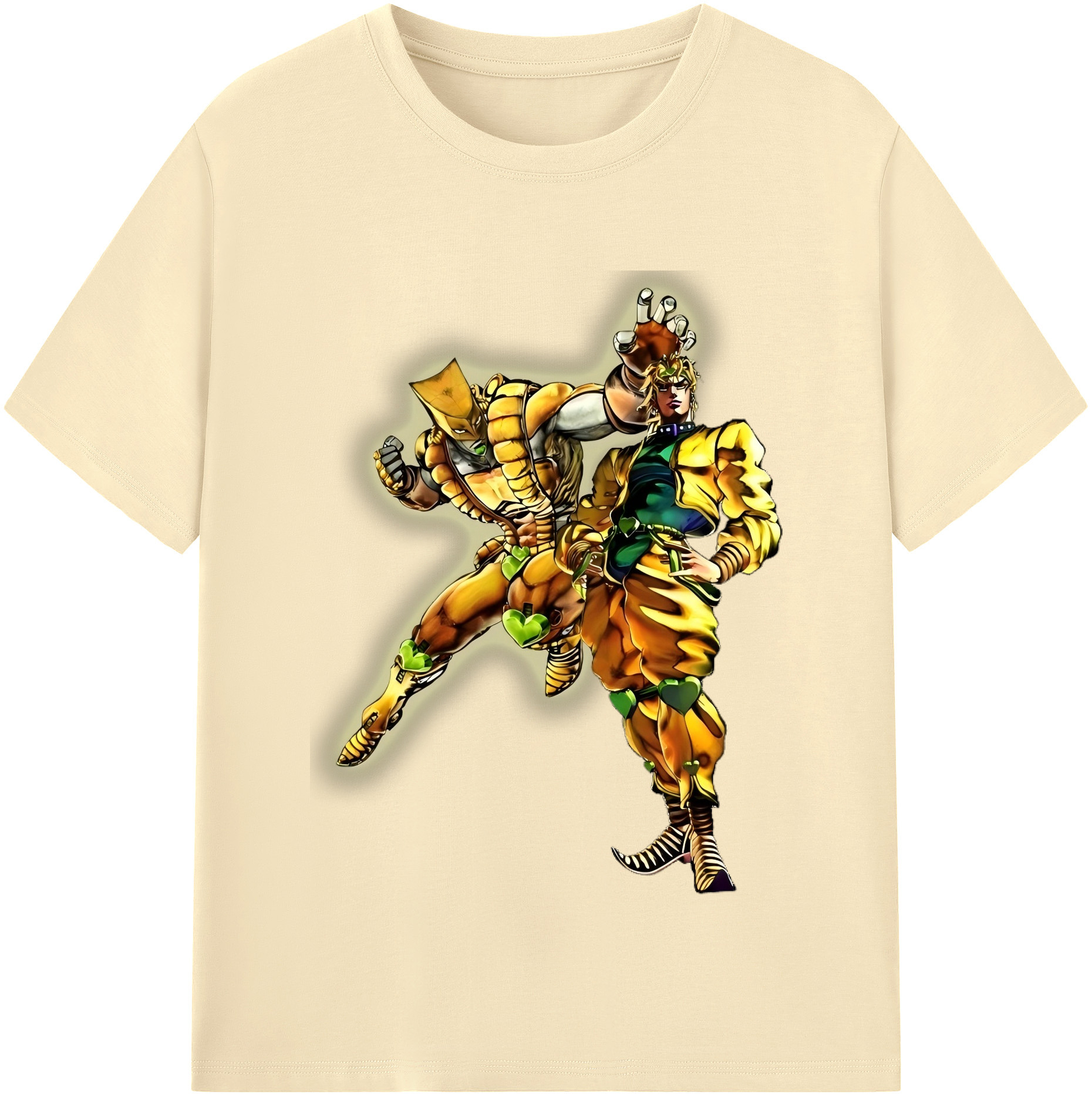 （画像用） ジョジョの奇妙な冒険 ディオ?ブランドー JoJo's Bizarre Adventure Dio Brando 綿100％半袖Tシャツ（フロントプリント）