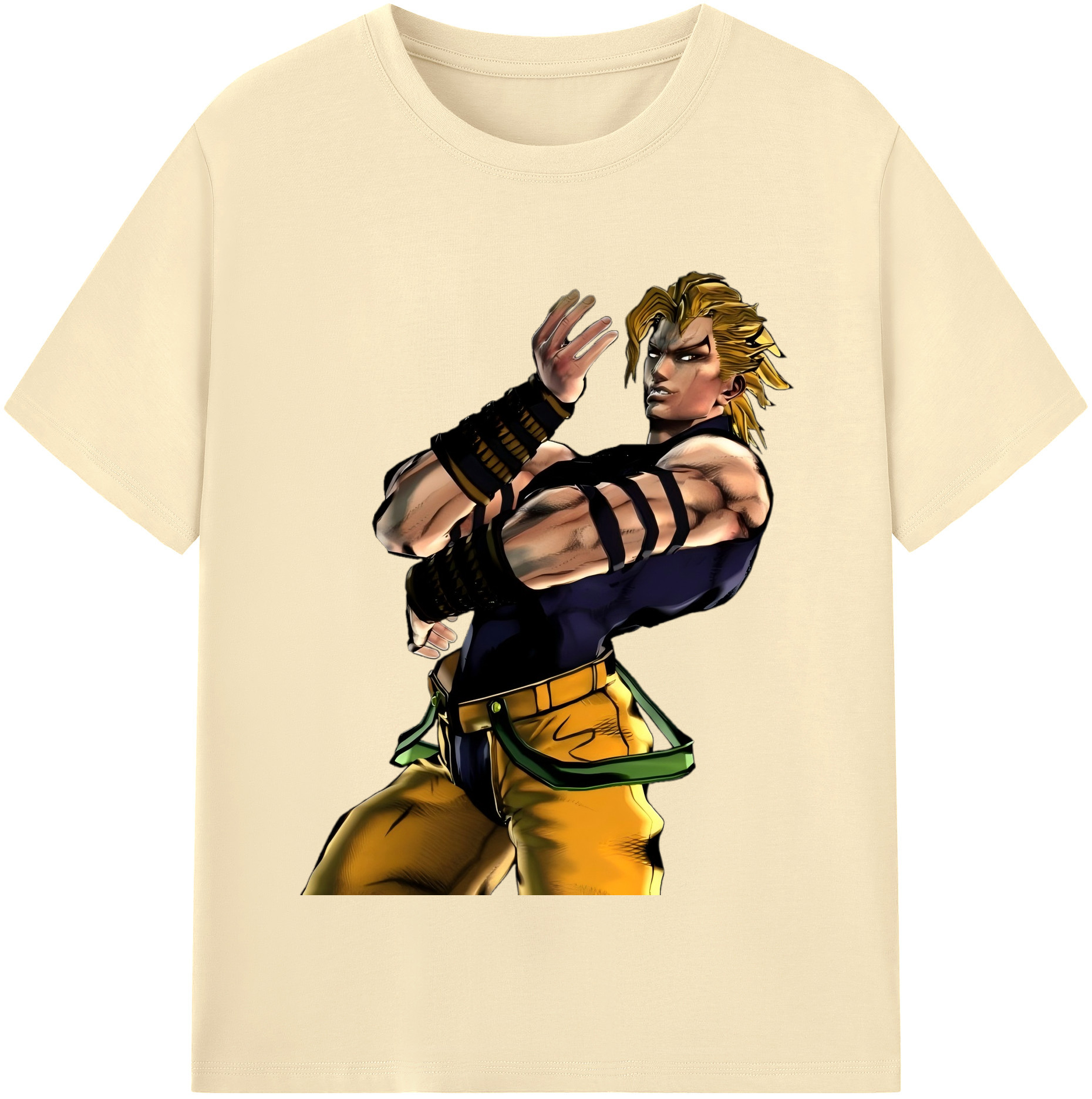 （画像用） ジョジョの奇妙な冒険 ディオ?ブランドー JoJo's Bizarre Adventure Dio Brando 綿100％半袖Tシャツ（フロントプリント）