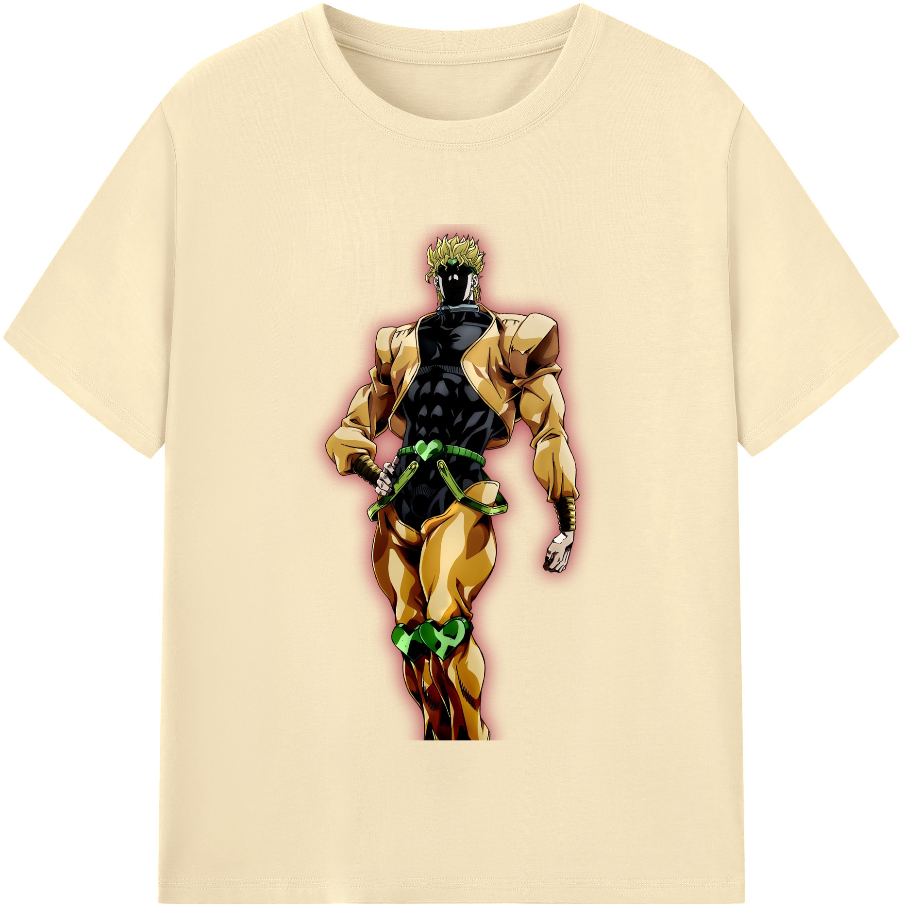 （画像用） ジョジョの奇妙な冒険 ディオ?ブランドー JoJo's Bizarre Adventure Dio Brando 綿100％半袖Tシャツ（フロントプリント）