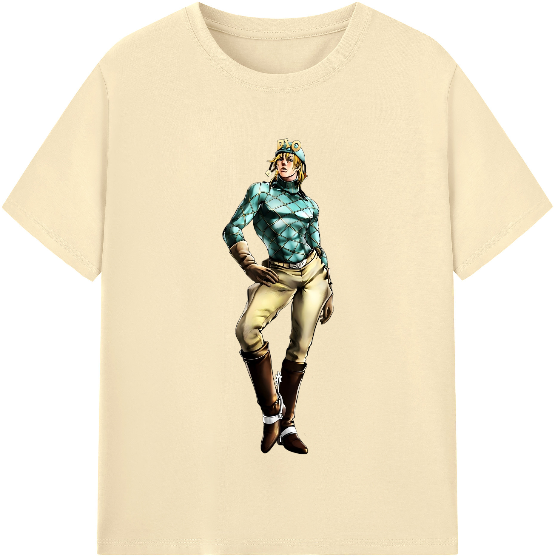 （画像用） ジョジョの奇妙な冒険 ディオ?ブランドー JoJo's Bizarre Adventure Dio Brando 綿100％半袖Tシャツ（フロントプリント）