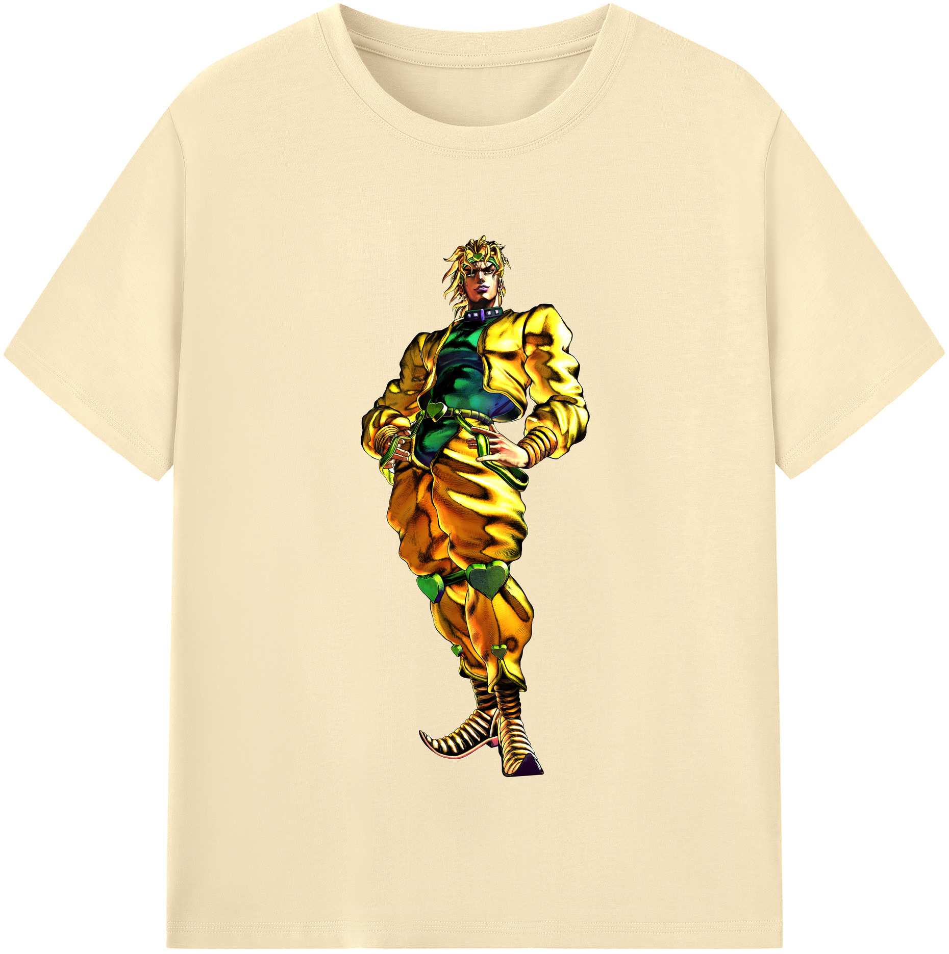 （画像用） ジョジョの奇妙な冒険 ディオ?ブランドー JoJo's Bizarre Adventure Dio Brando 綿100％半袖Tシャツ（フロントプリント）