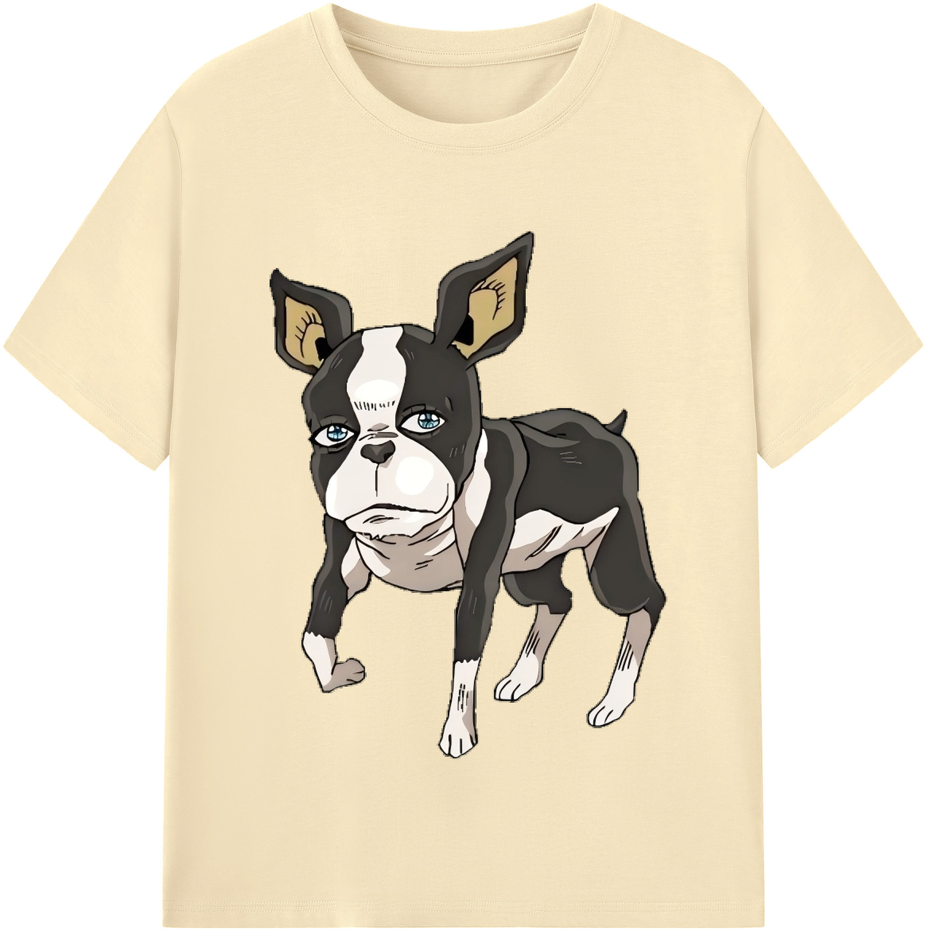 （画像用） ジョジョの奇妙な冒険 イギー JoJo's Bizarre Adventure Iggy 綿100％半袖Tシャツ（フロントプリント）