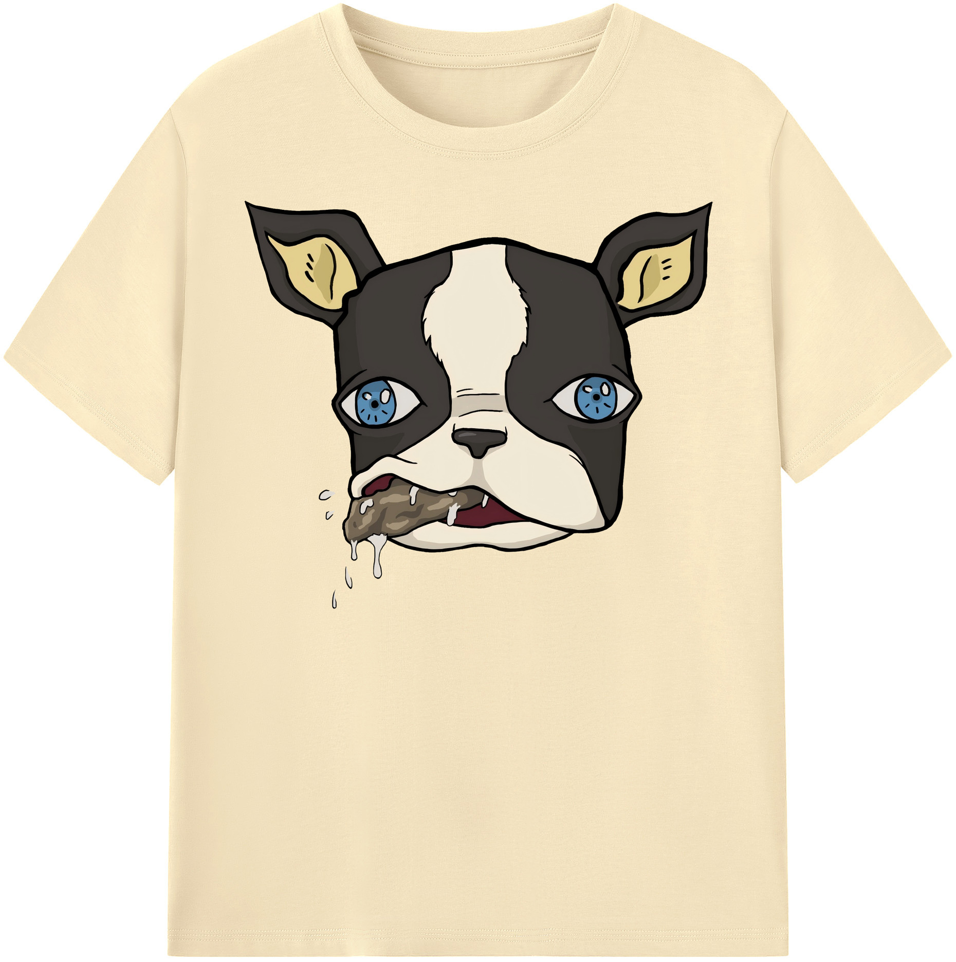 （画像用） ジョジョの奇妙な冒険 イギー JoJo's Bizarre Adventure Iggy 綿100％半袖Tシャツ（フロントプリント）