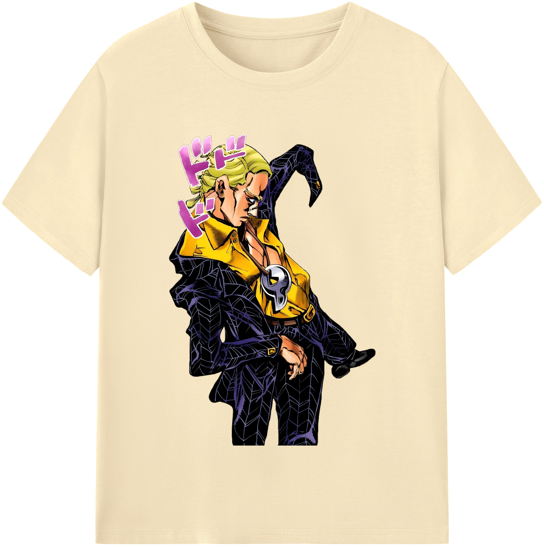 （画像用） ジョジョの奇妙な冒険 プロシュート JoJo's Bizarre Adventure Prosciutto 綿100％半袖Tシャツ（フロントプリント）