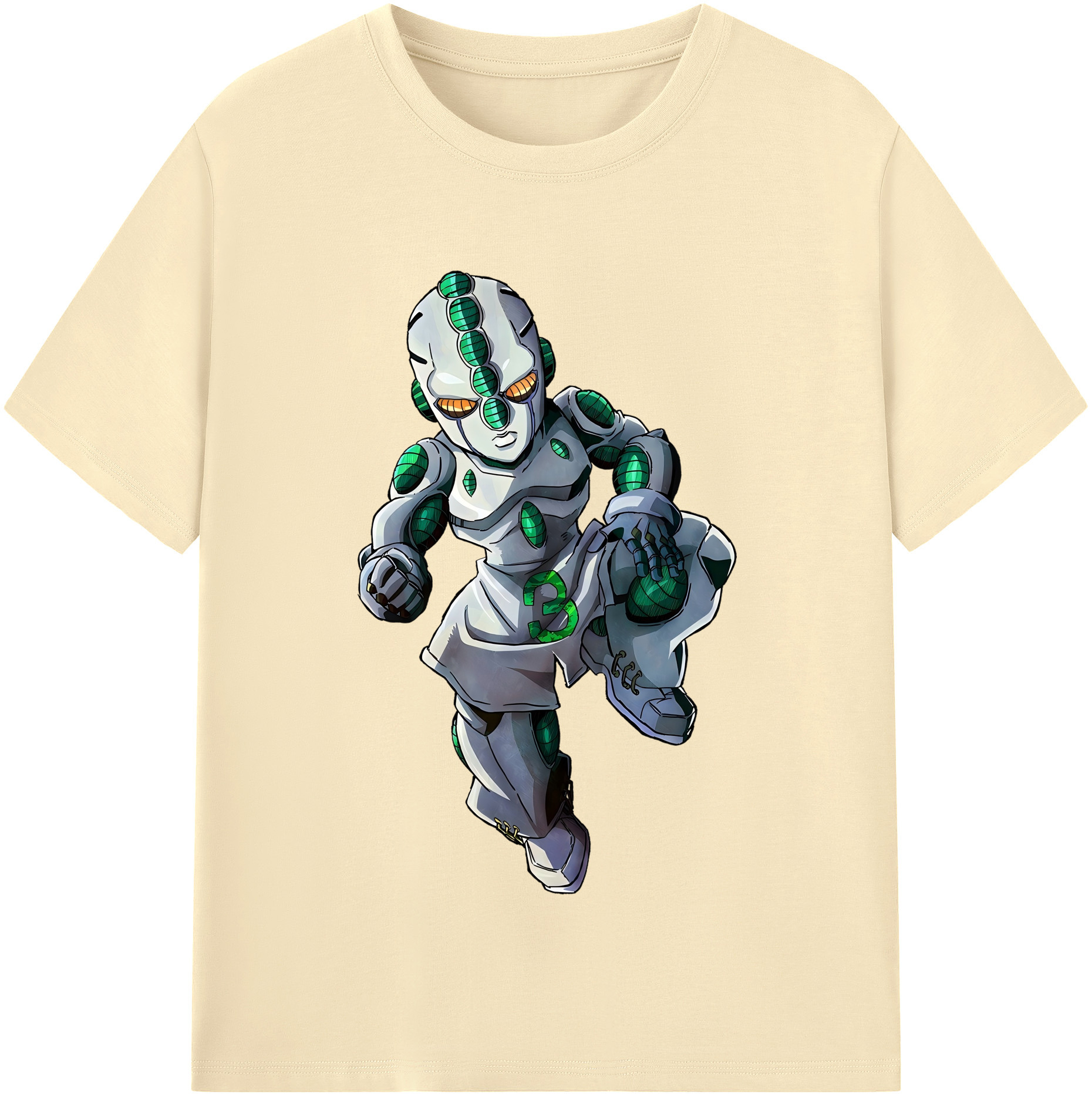 （画像用） ジョジョの奇妙な冒険 広瀨康一 JoJo's Bizarre Adventure Hirose Koichi 綿100％半袖Tシャツ（フロントプリント）