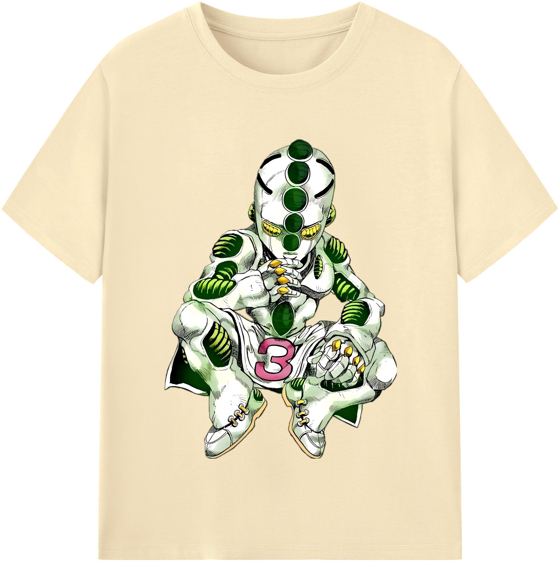 （画像用） ジョジョの奇妙な冒険 広瀨康一 JoJo's Bizarre Adventure Hirose Koichi 綿100％半袖Tシャツ（フロントプリント）