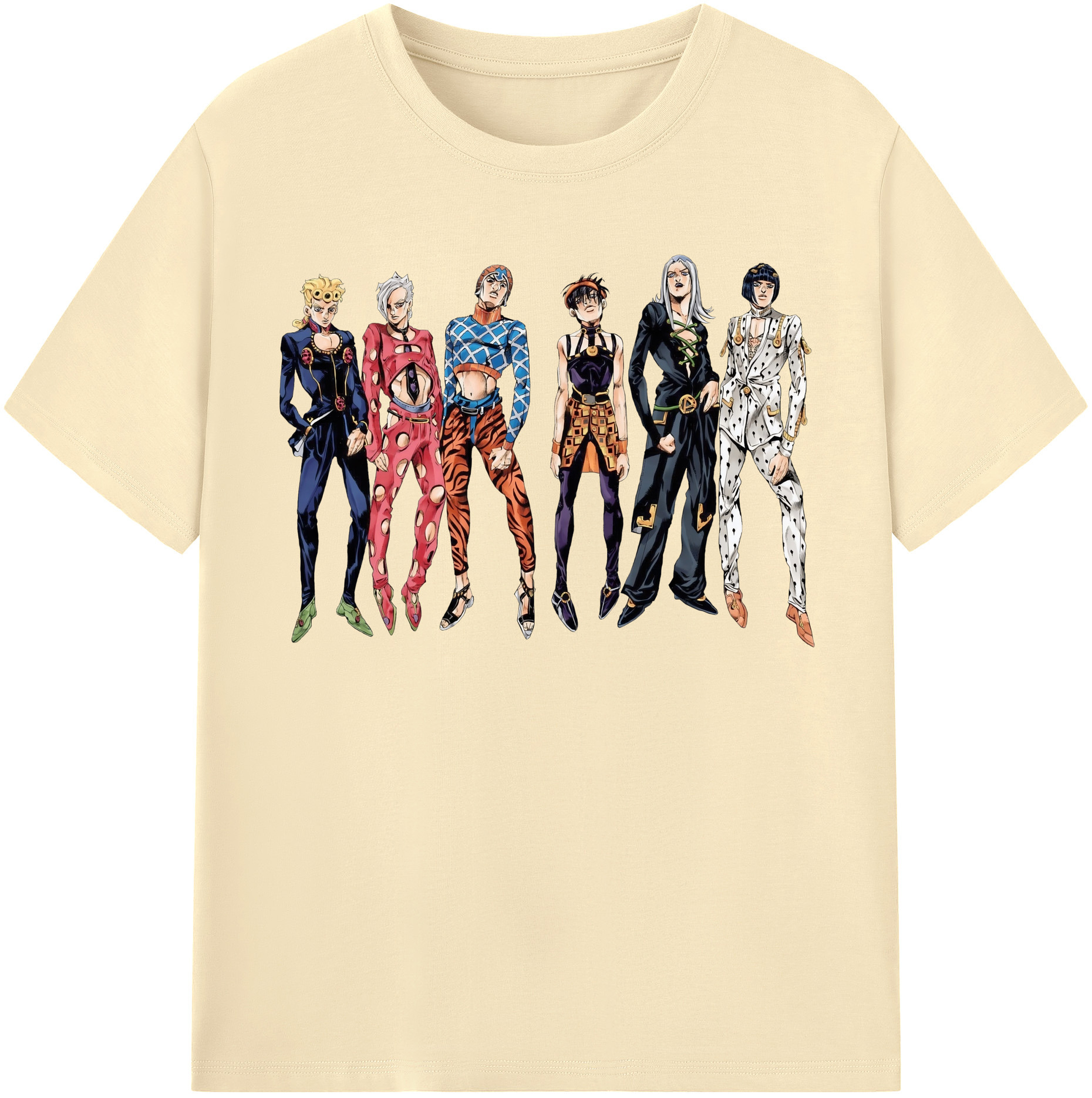（画像用） ジョジョの奇妙な冒険 JoJo's Bizarre Adventure 綿100％半袖Tシャツ（フロントプリント）