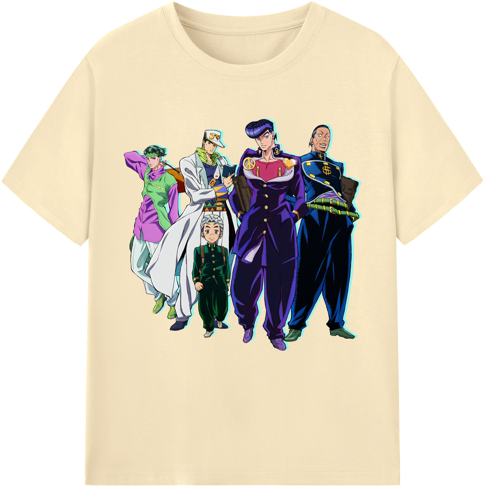 （画像用） ジョジョの奇妙な冒険 JoJo's Bizarre Adventure 綿100％半袖Tシャツ（フロントプリント）