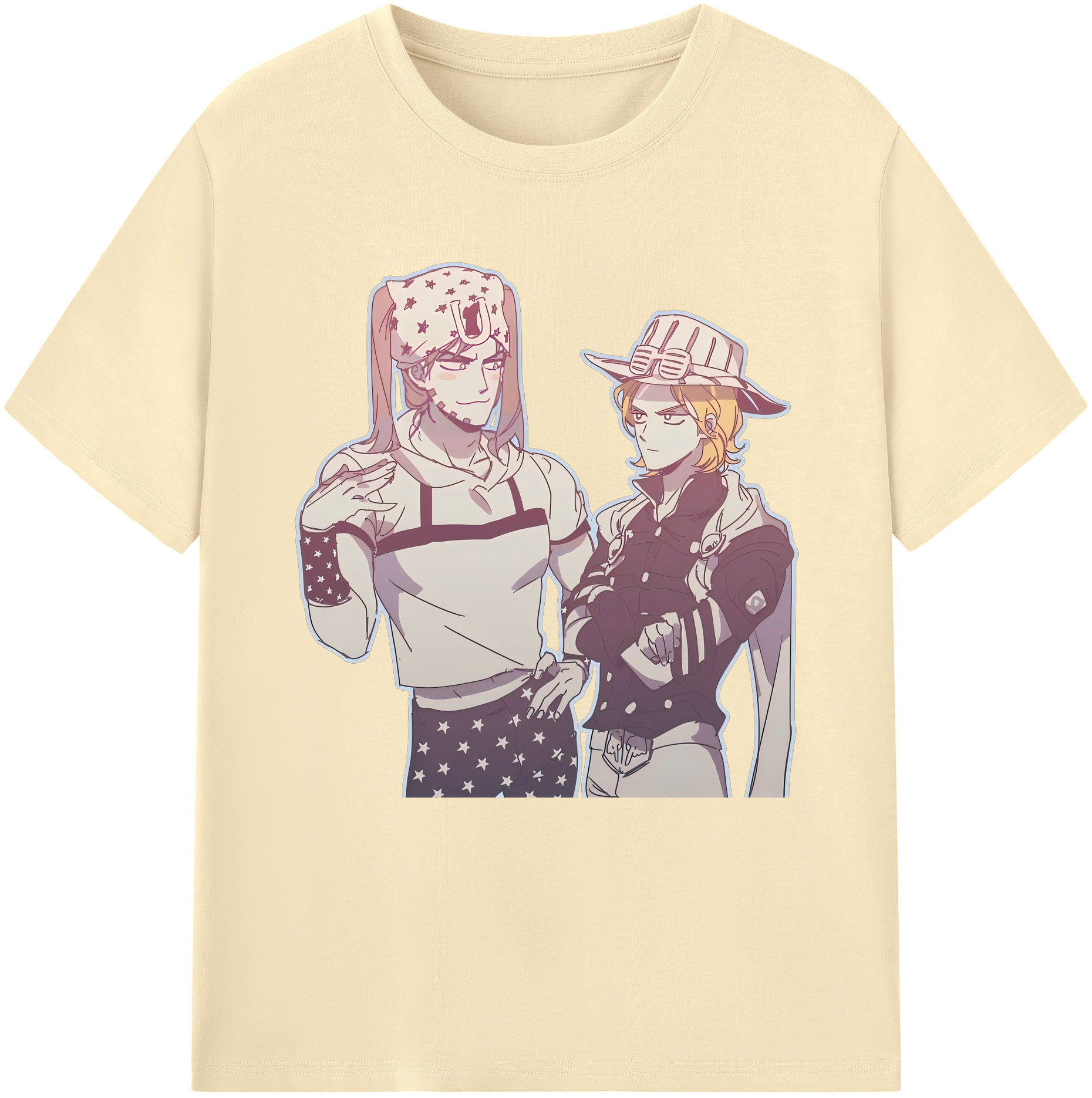 （画像用） ジョジョの奇妙な冒険 JoJo's Bizarre Adventure 綿100％半袖Tシャツ（フロントプリント）