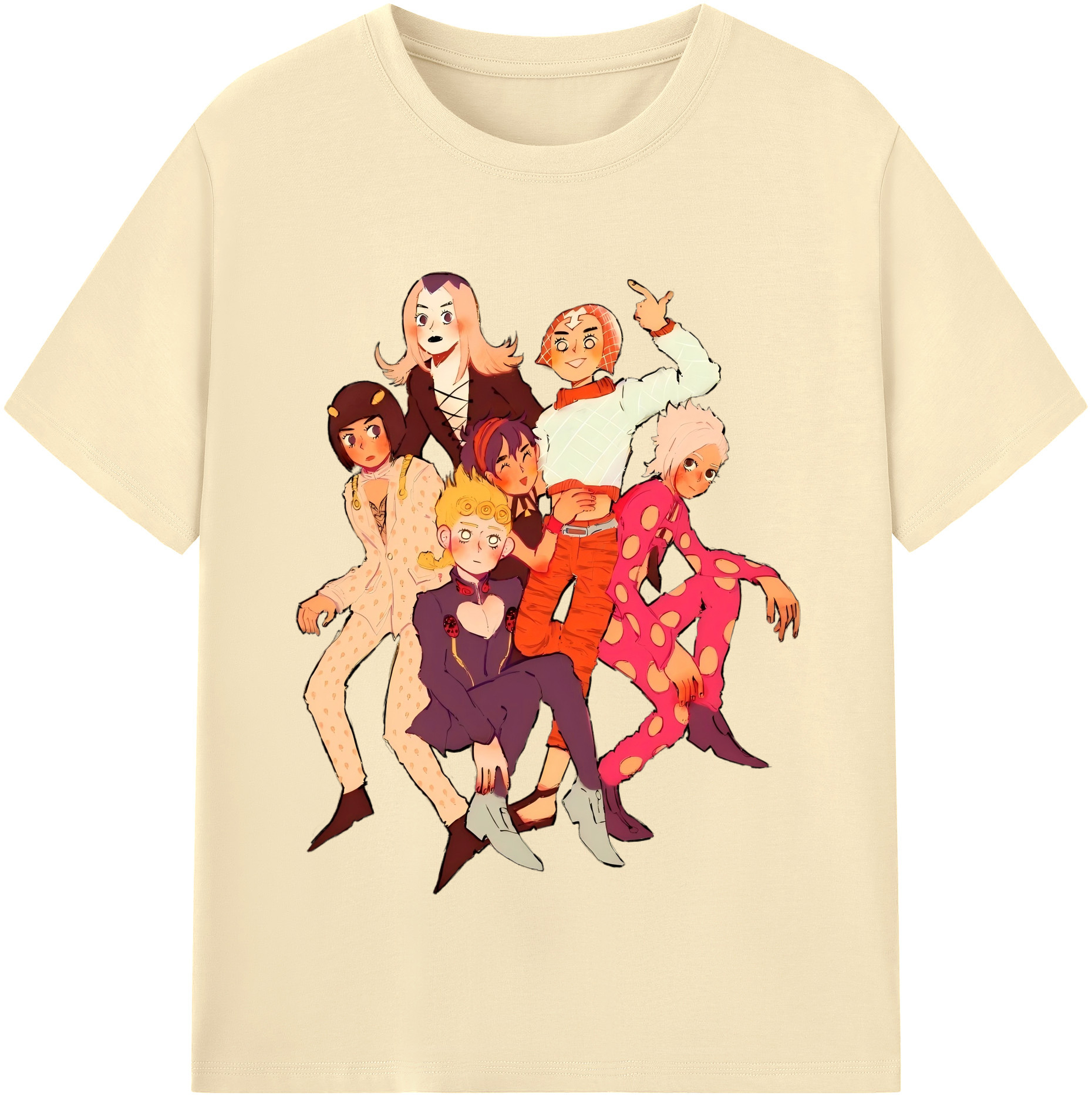 （画像用） ジョジョの奇妙な冒険 JoJo's Bizarre Adventure 綿100％半袖Tシャツ（フロントプリント）